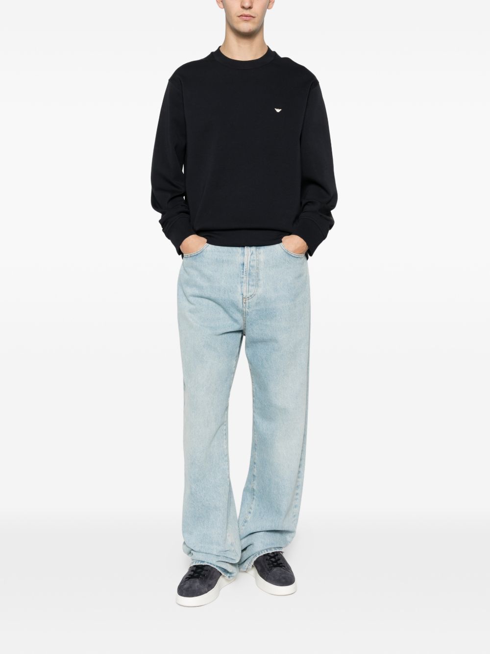 Emporio Armani Sweaters Blue EM004533AF10013UB118 (EMPORIO ARMANI / スウェット・フーディー ) | EMPORIO ARMANI (エンポリオ アルマーニ)(4)