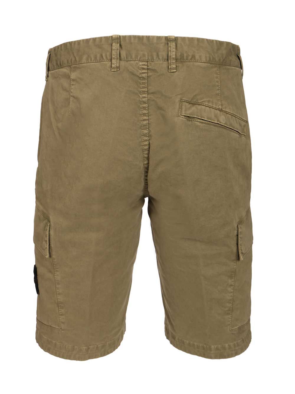 SHORTS ORGANIC COTTON STRETCH BROKEN TWILL, GARMENT DYED 'OLD' EFFECT L100018S0004V015G (STONE ISLAND / ショートパンツ ) | STONE ISLAND (ストーンアイランド)(1)