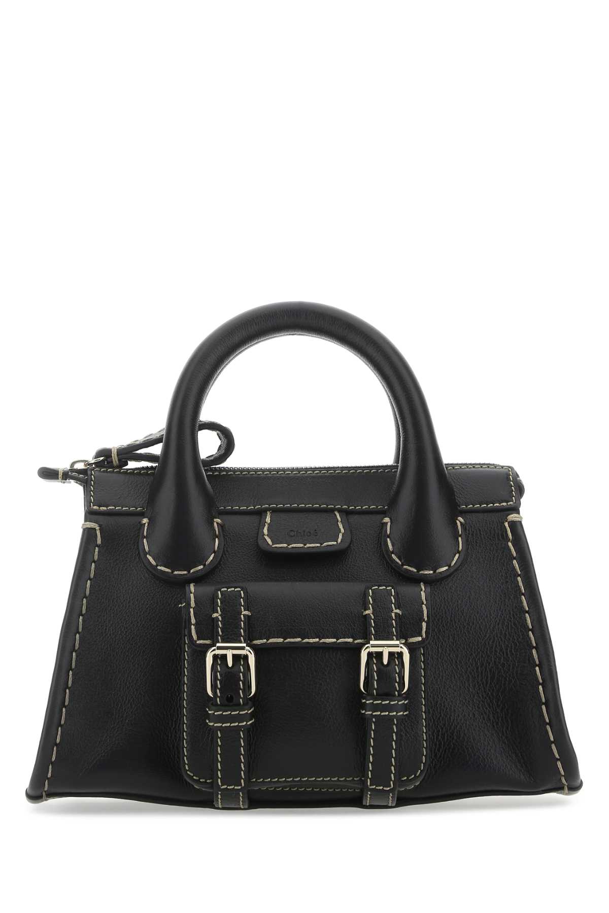 Black leather mini Edith handbag CHC22AS451I30001 (Chloé / ハンドバッグ・ショルダーバッグ ) | Chloé (クロエ)