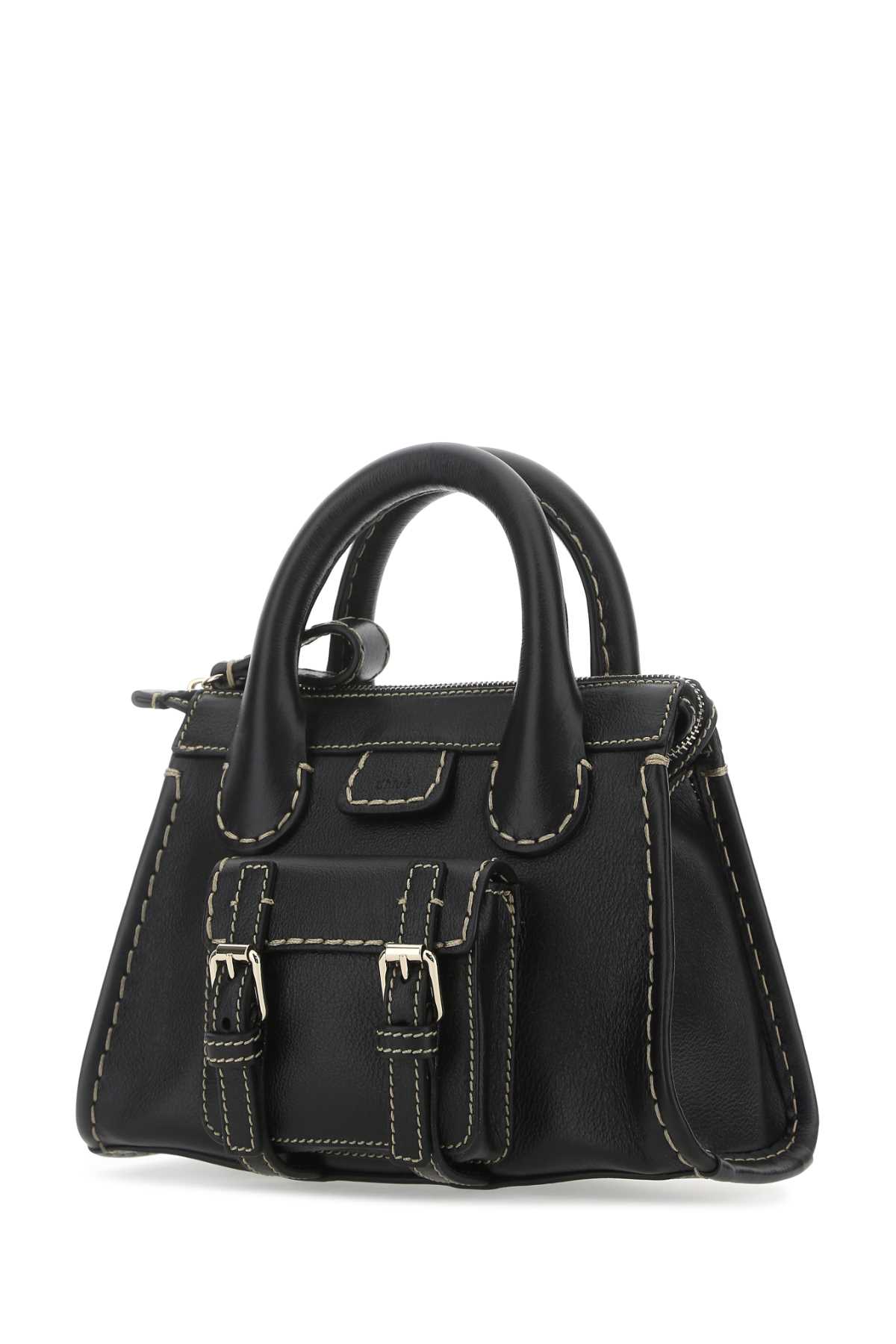 Black leather mini Edith handbag CHC22AS451I30001 (Chloé / ハンドバッグ・ショルダーバッグ ) | Chloé (クロエ)(1)