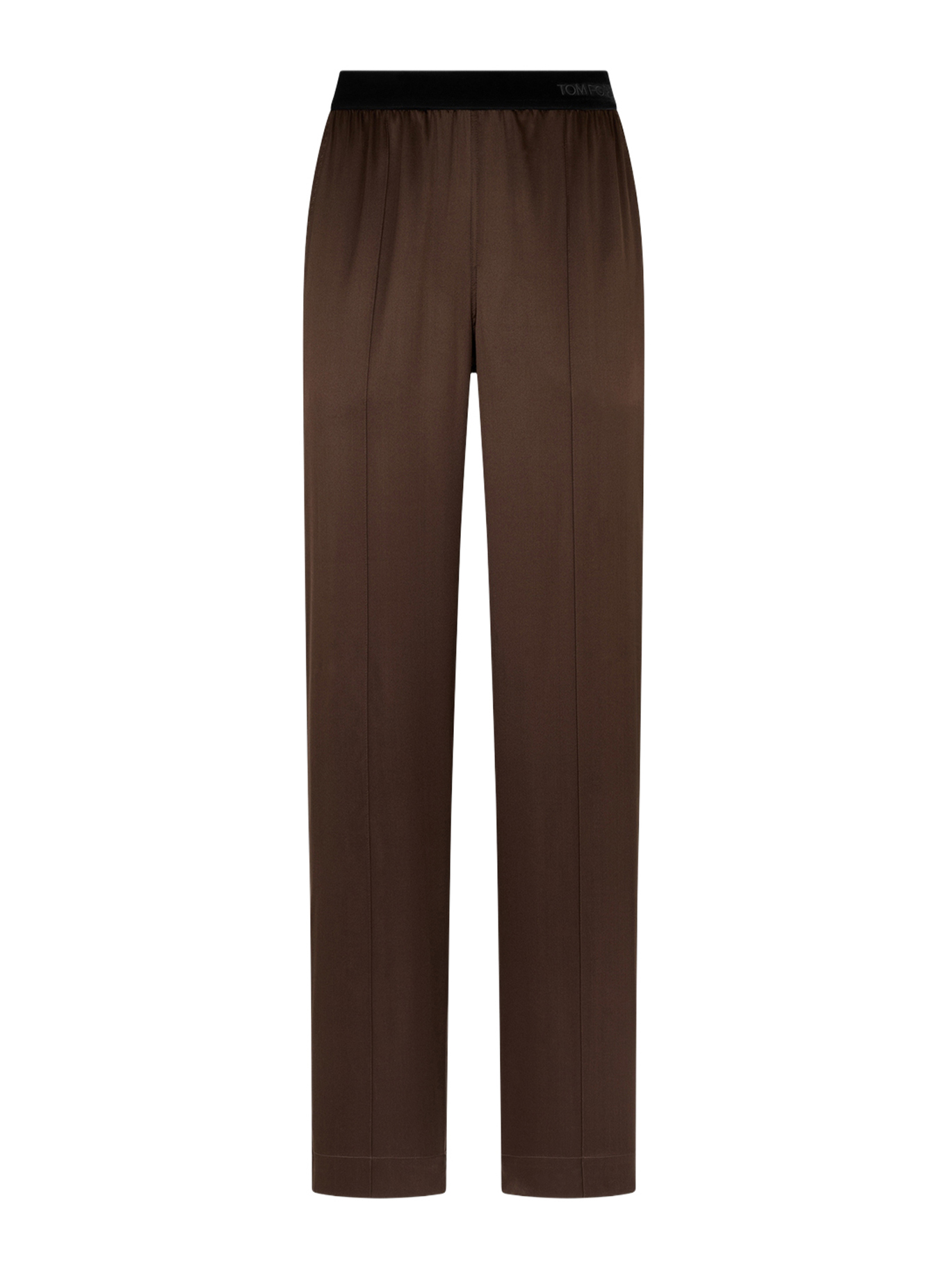 BROWN STRETCH SILK SATIN TROUSERS PAW683FAX881ECD (TOM FORD / パンツ ) | TOM FORD (トムフォード)