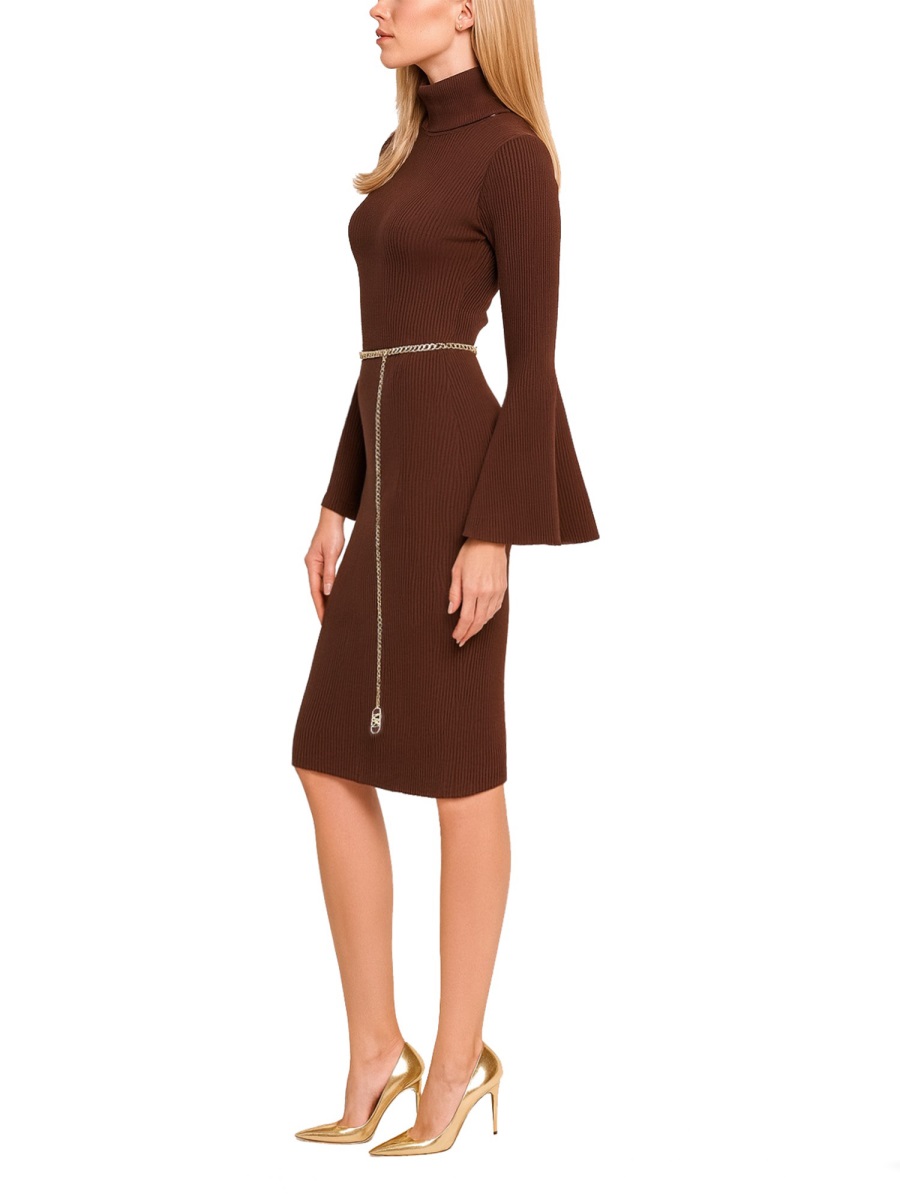 KNITTED MINI DRESS MF583C633D201CHOCOLATE (MICHAEL MICHAEL KORS / ワンピース・ドレス・オールインワン ) | MICHAEL MICHAEL KORS (マイケル・マイケル・コース)(1)
