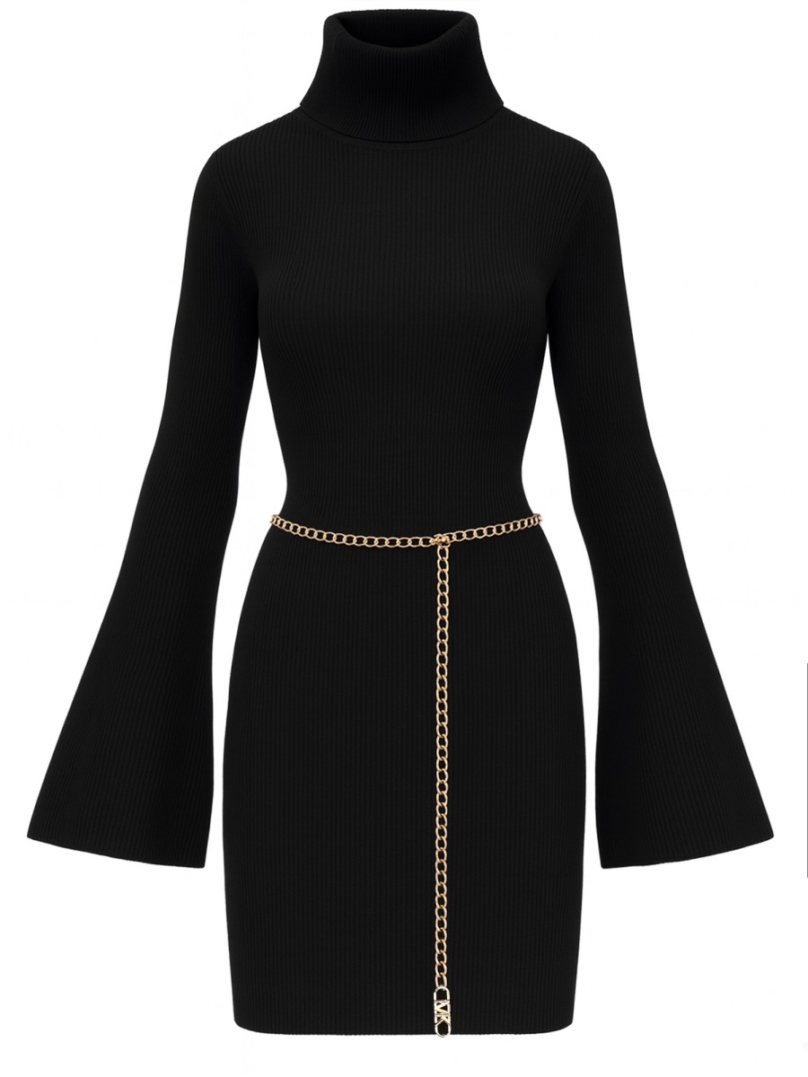 KNITTED MINI DRESS MF583C633D001BLACK (MICHAEL MICHAEL KORS / ワンピース・ドレス・オールインワン ) | MICHAEL MICHAEL KORS (マイケル・マイケル・コース)