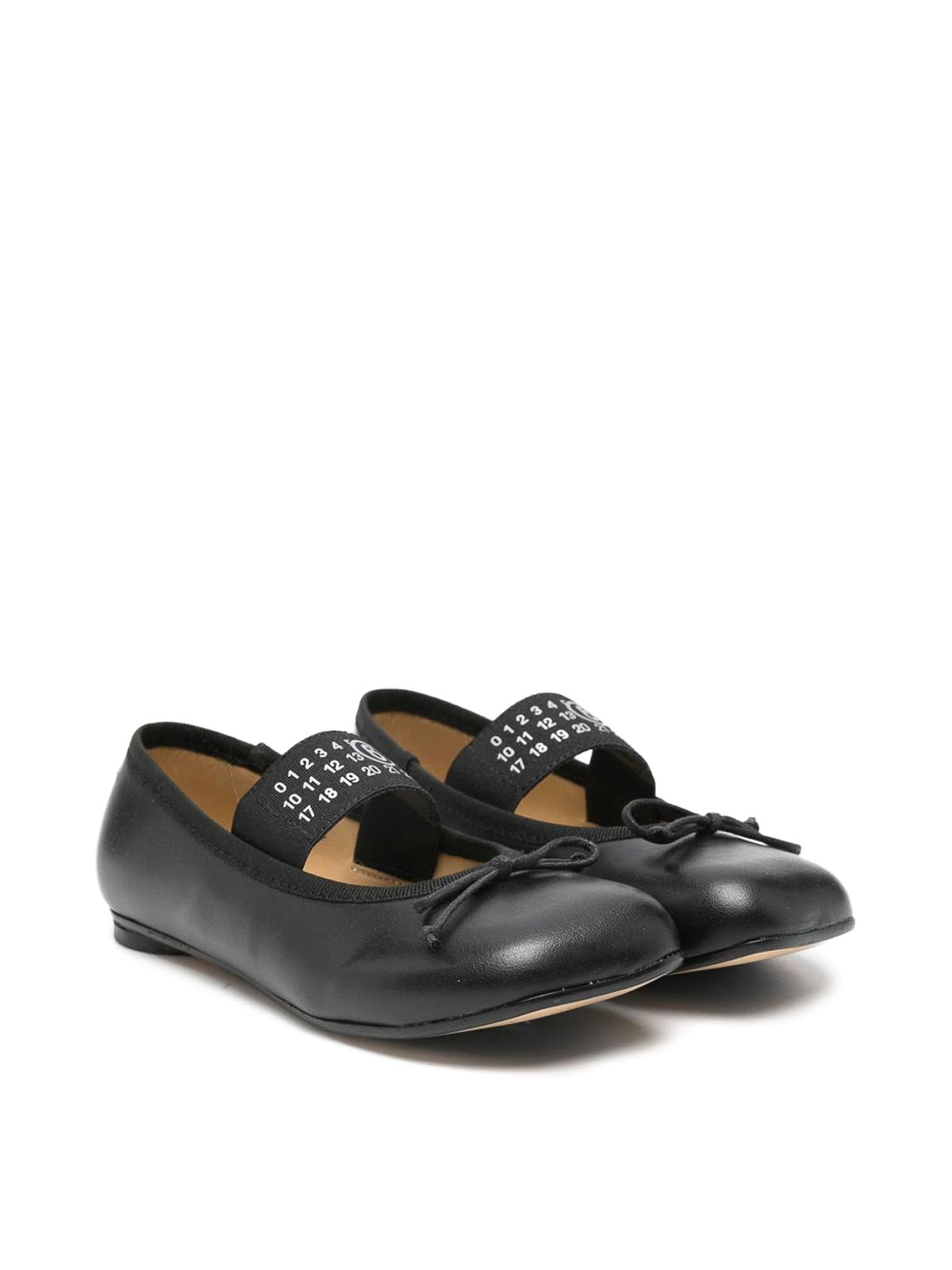 Ballet flats with logo 809723 (MM6 Maison Margiela / フラットシューズ ) | MM6 Maison Margiela (エムエムシックス)