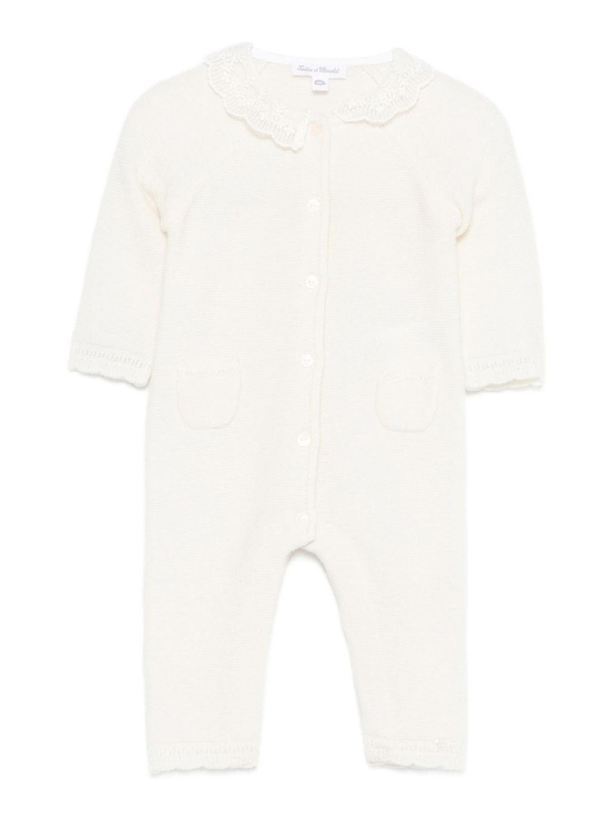 Playsuit With Lace CB3206013NACRE (Tartine et Chocolat / ワンピース・ドレス・オールインワン ) | Tartine et Chocolat (タルティーヌ エ ショコラ)