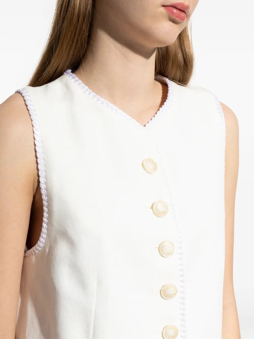 BUTTON-DOWN WAISTCOAT WITH TRIMS WRDA001499TU3F4W0001 (ETRO / ベスト ) | ETRO (エトロ)(1)