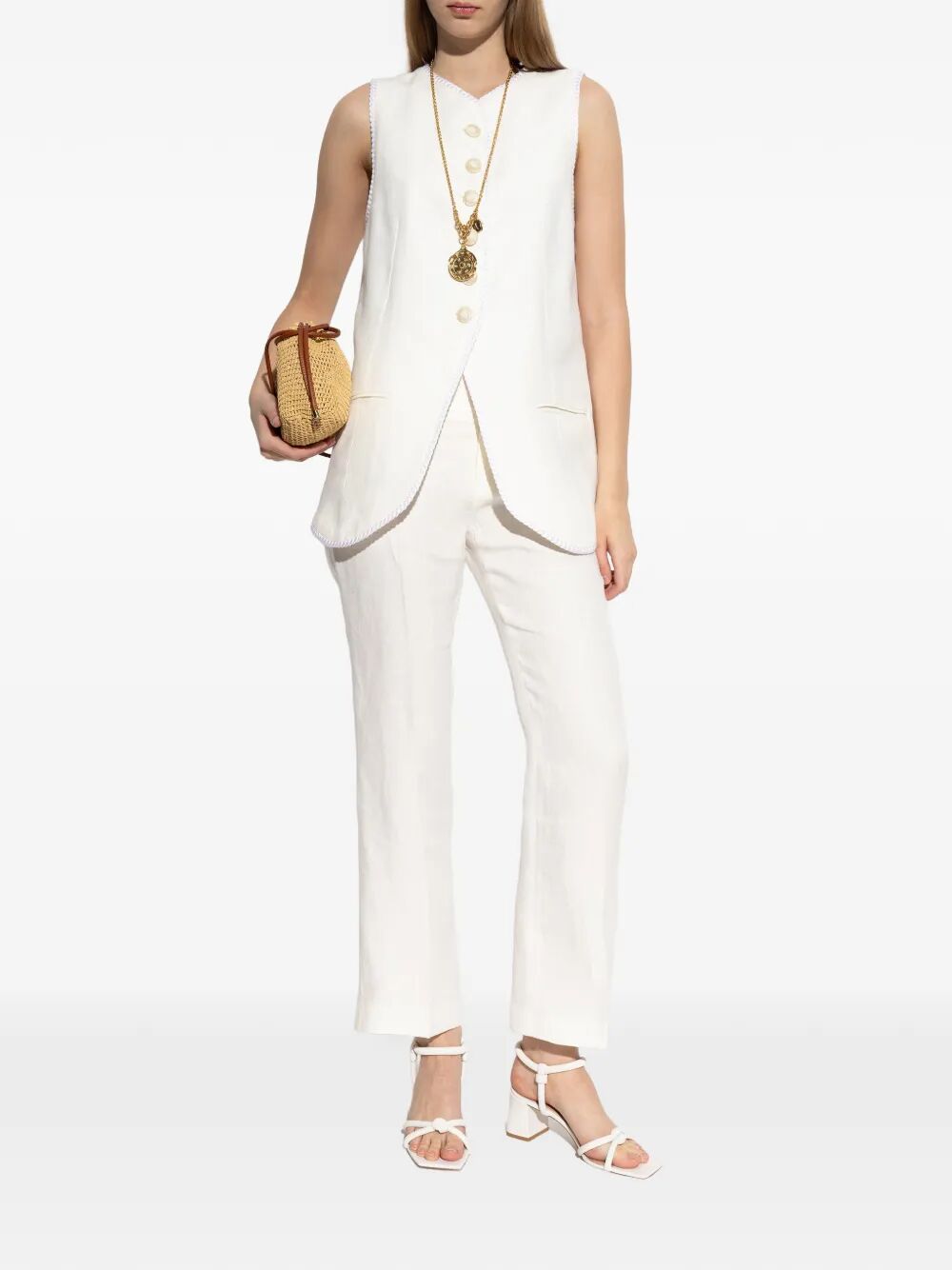 BUTTON-DOWN WAISTCOAT WITH TRIMS WRDA001499TU3F4W0001 (ETRO / ベスト ) | ETRO (エトロ)(2)