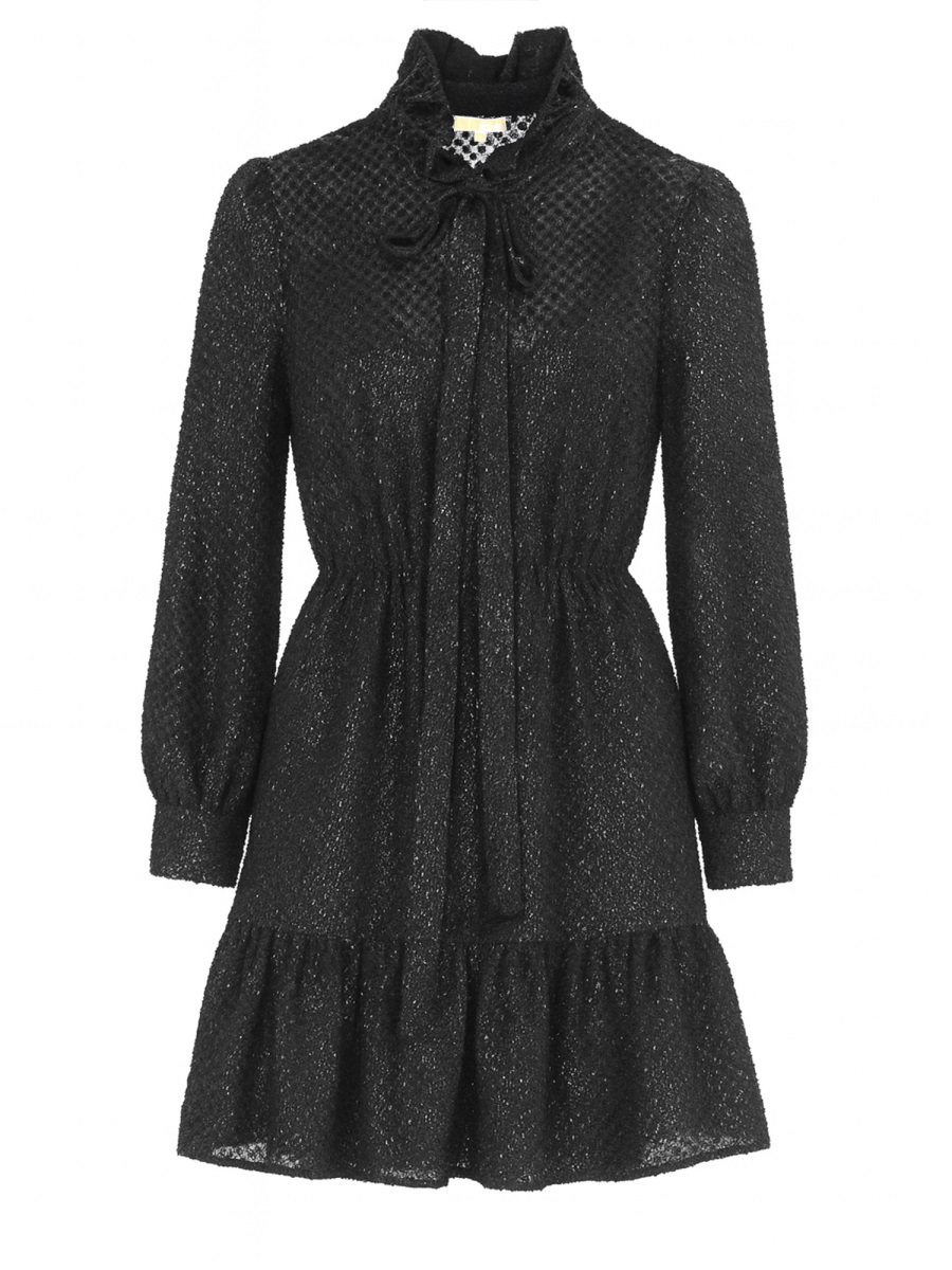 SEMI-TRANSPARENT MINI DRESS MF5838YJTN001BLACK (MICHAEL MICHAEL KORS / ワンピース・ドレス・オールインワン ) | MICHAEL MICHAEL KORS (マイケル・マイケル・コース)