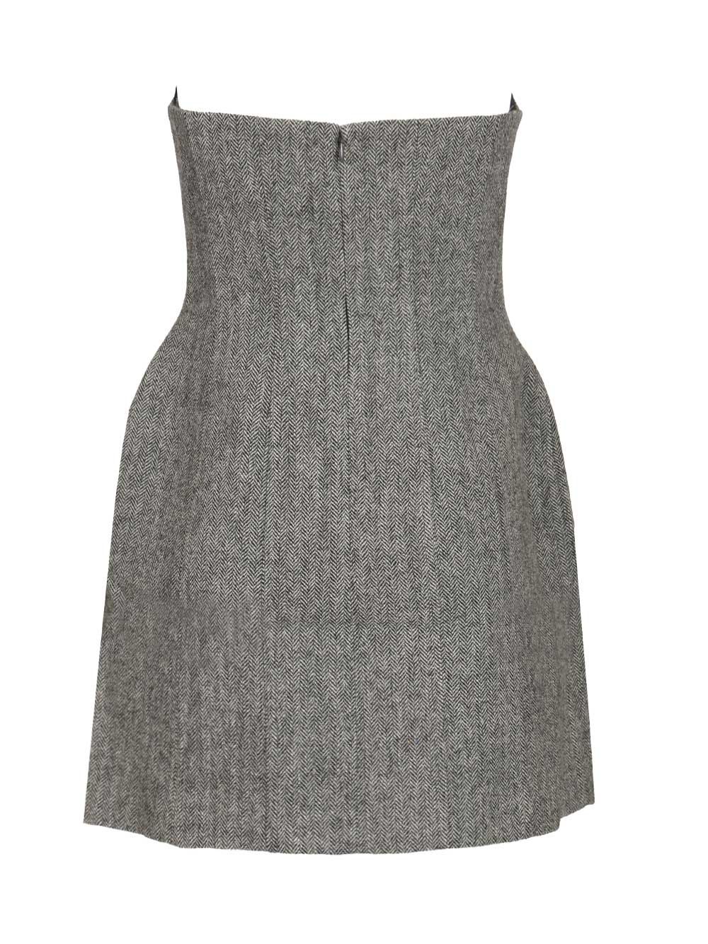 GREY BANDEAU HERRINGBONE MINI DRESS RS26213SGRGREY (self-portrait / ワンピース・ドレス・オールインワン ) | self-portrait (セルフ・ポートレイト)(1)