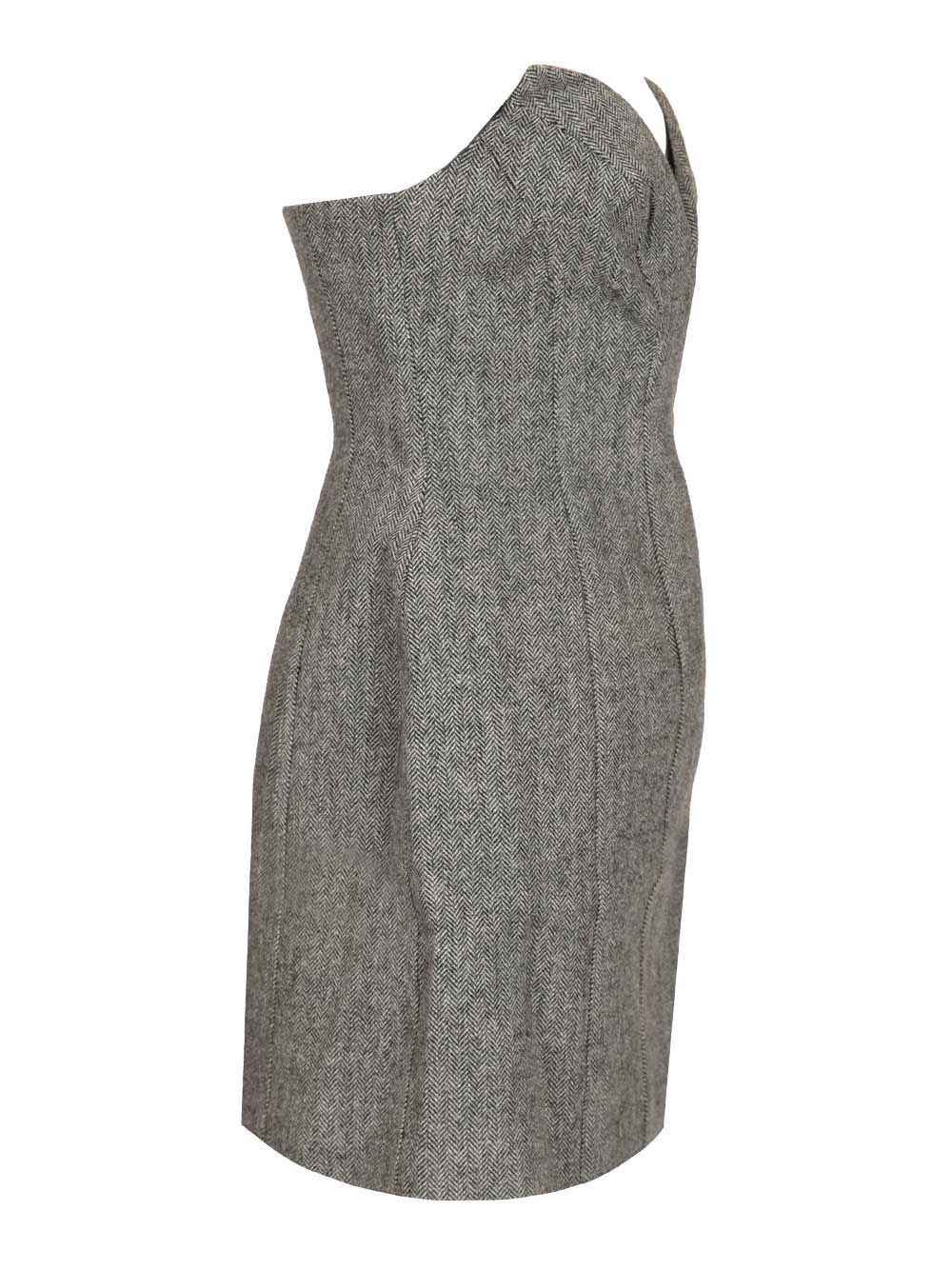 GREY BANDEAU HERRINGBONE MINI DRESS RS26213SGRGREY (self-portrait / ワンピース・ドレス・オールインワン ) | self-portrait (セルフ・ポートレイト)(2)