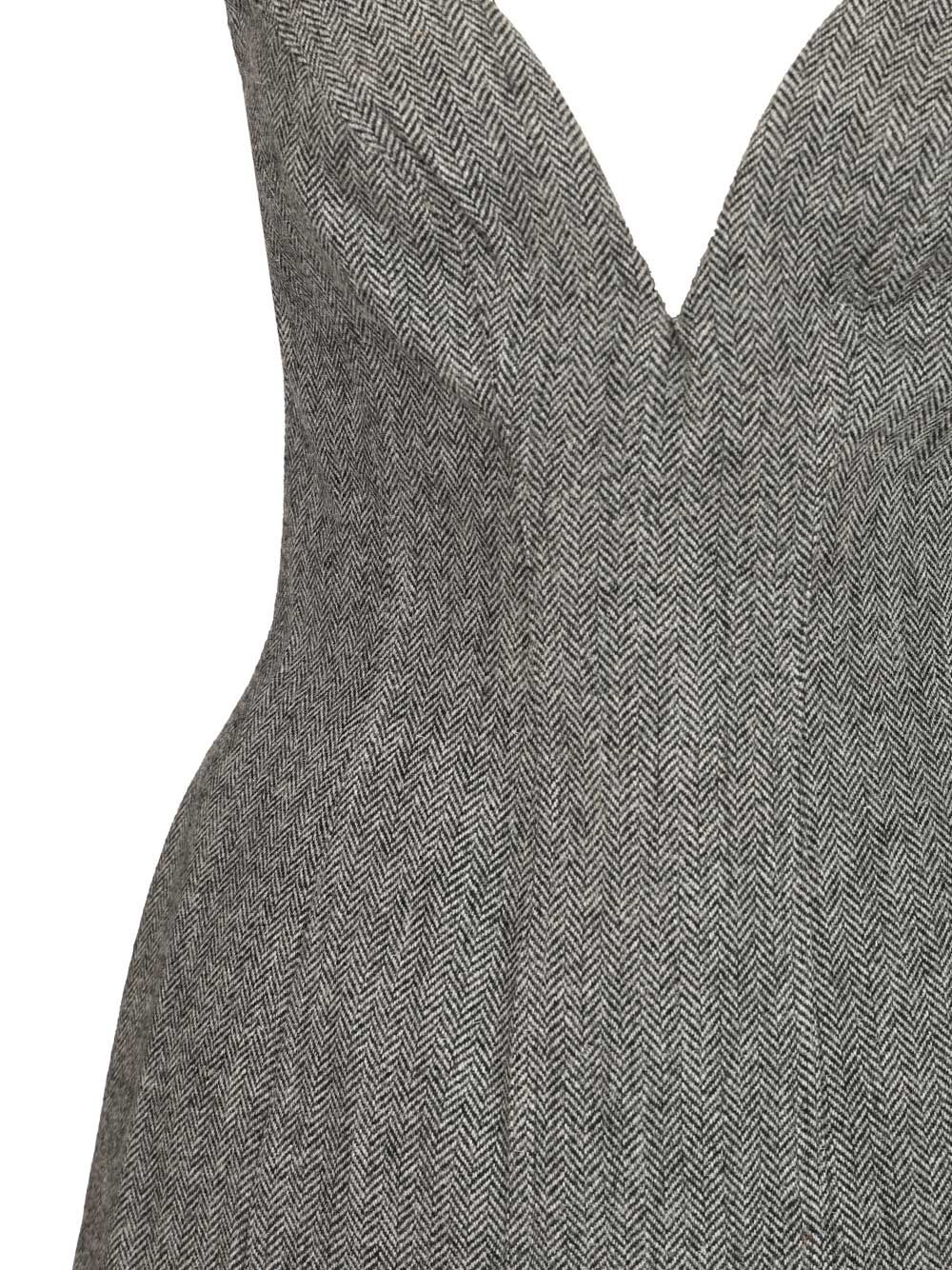 GREY BANDEAU HERRINGBONE MINI DRESS RS26213SGRGREY (self-portrait / ワンピース・ドレス・オールインワン ) | self-portrait (セルフ・ポートレイト)(3)