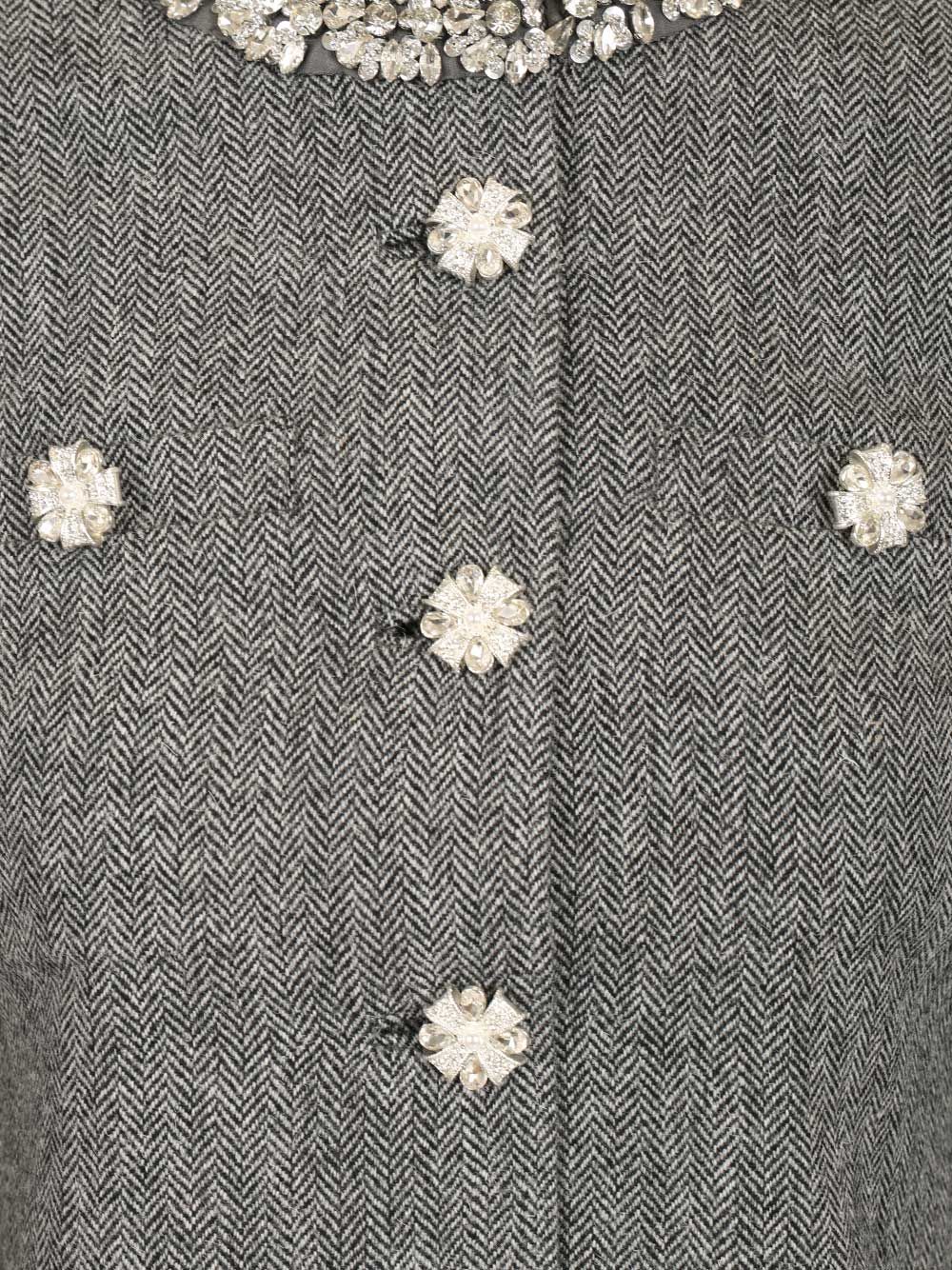 GREY HERRINGBONE CRYSTAL TRIM JACKET RS26038JAGRGREY (self-portrait / ブレザー・ジャケット ) | self-portrait (セルフ・ポートレイト)(3)