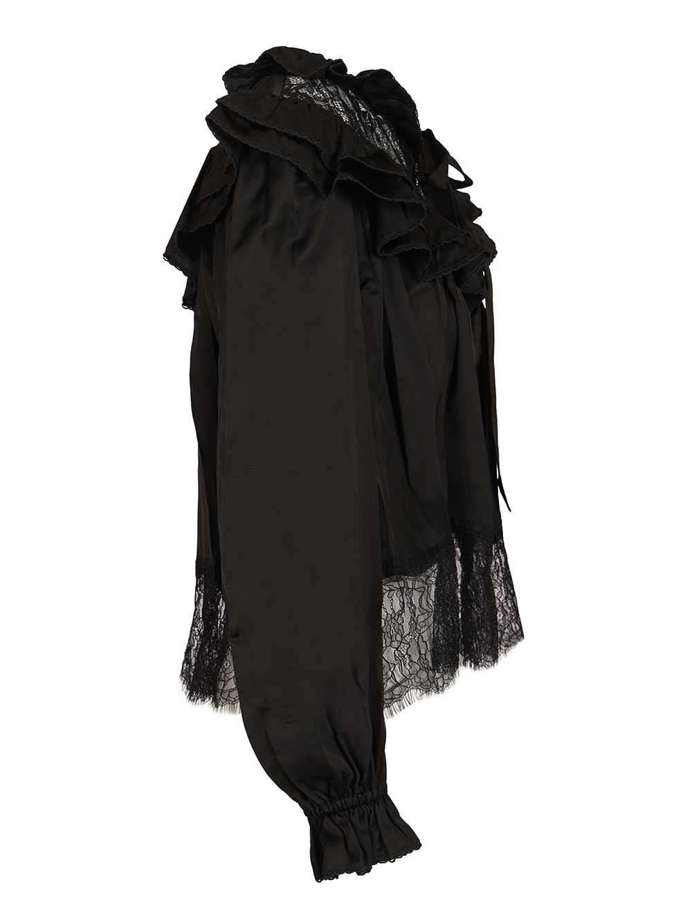 BLACK VISCOSE LACE BLOUSE RS26192TBBLACK (self-portrait / シャツ・ブラウス ) | self-portrait (セルフ・ポートレイト)(2)