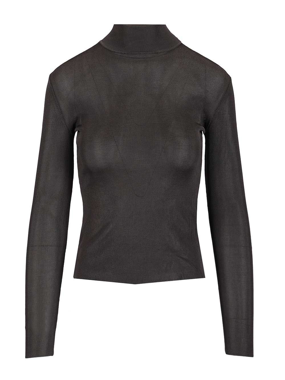 GREY VISCOSE KNIT TOP AW25132TAGRGREY (self-portrait / ニット・セーター・カーディガン ) | self-portrait (セルフ・ポートレイト)