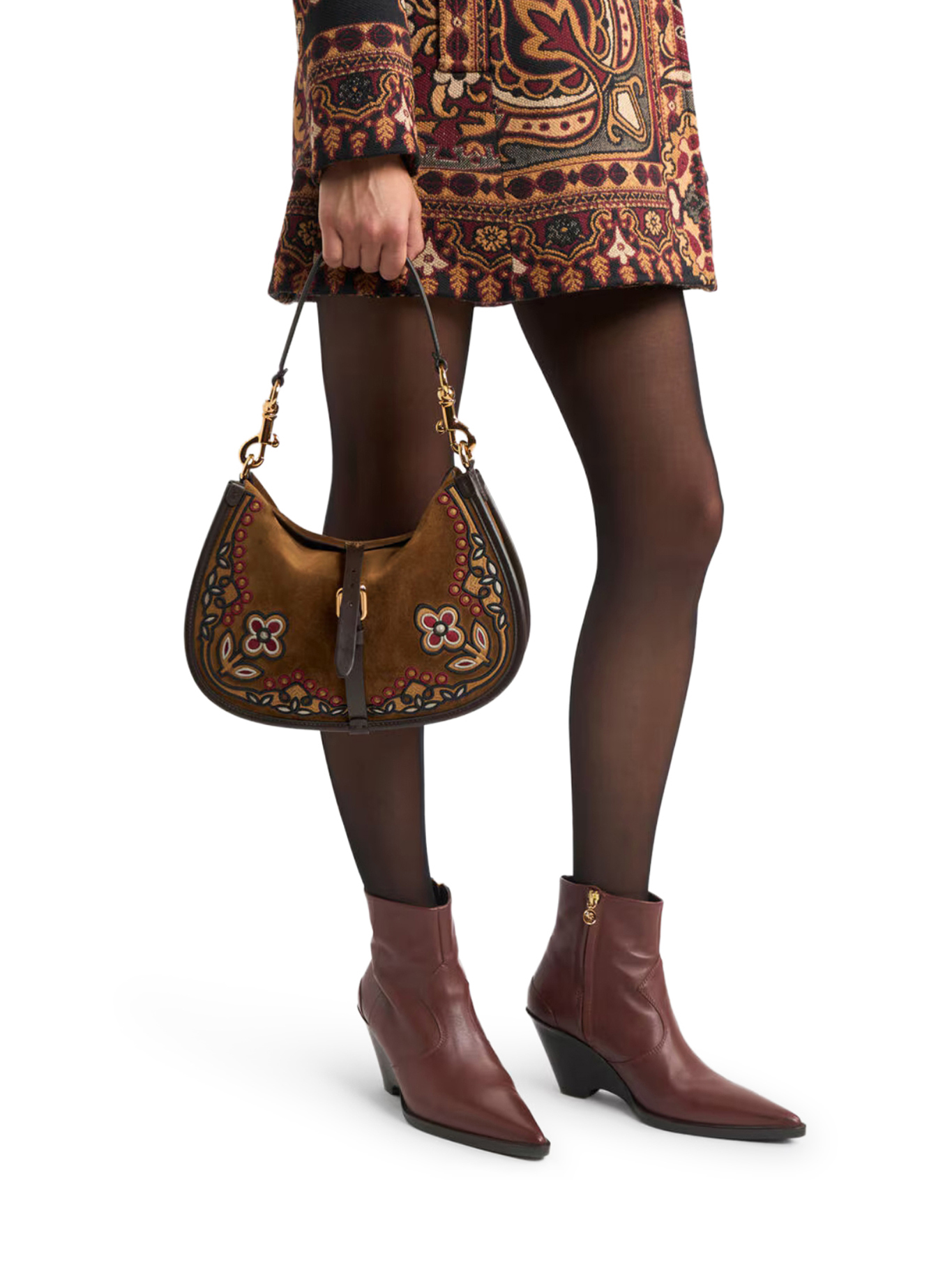 MEDIUM PONY BAG IN SUEDE WITH EMBROIDERY WP1C0019AR445M0453M0453 (ETRO / ハンドバッグ・ショルダーバッグ ) | ETRO (エトロ)(1)