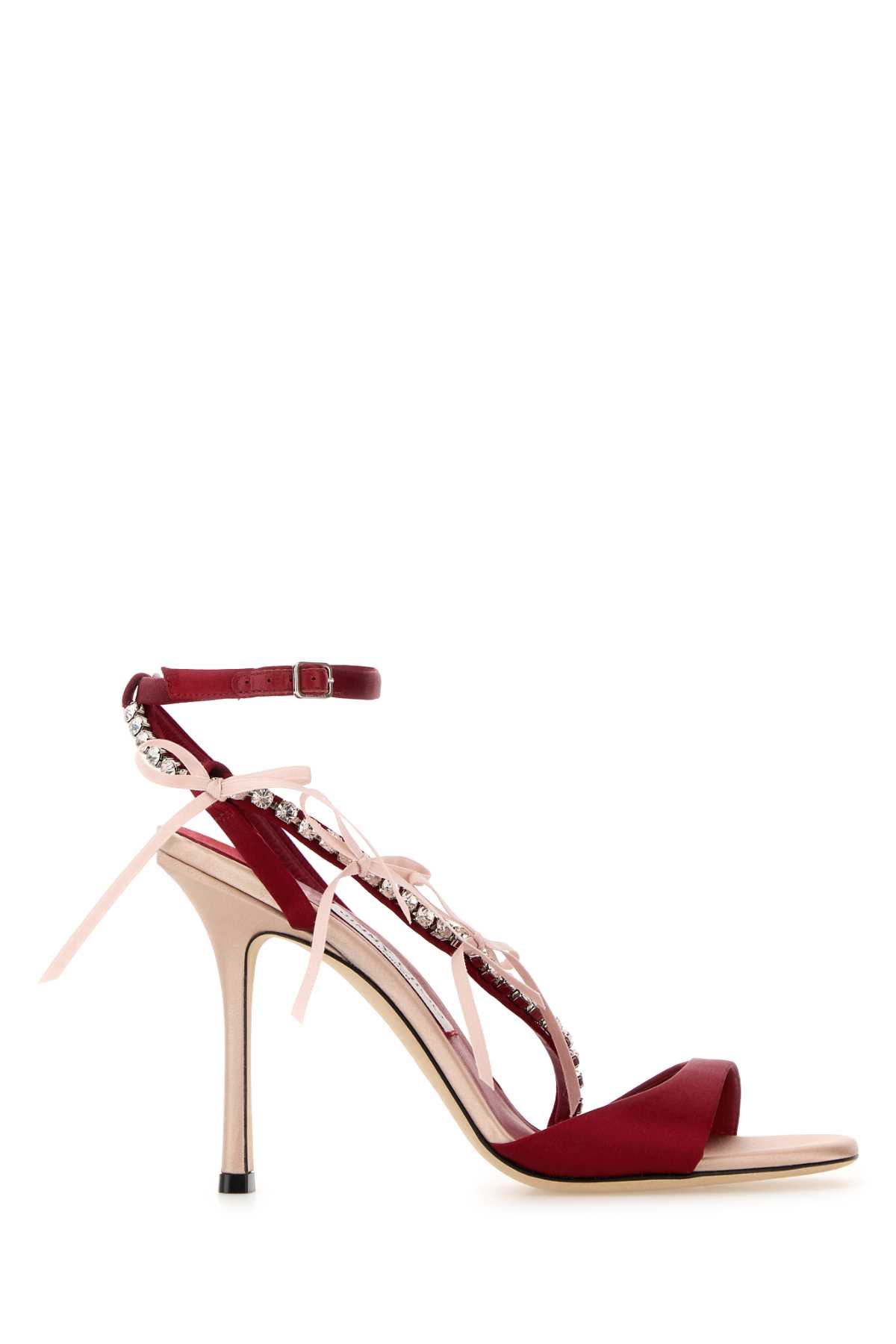 Red satin Lula 100 sandals LULA100BPZMACRUBRED (JIMMY CHOO / パンプス・ハイヒール ) | JIMMY CHOO (ジミー チュウ)