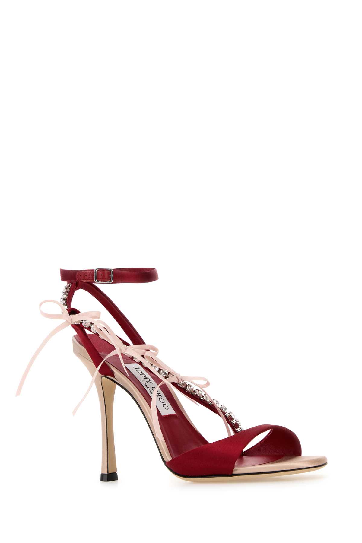 Red satin Lula 100 sandals LULA100BPZMACRUBRED (JIMMY CHOO / パンプス・ハイヒール ) | JIMMY CHOO (ジミー チュウ)(1)