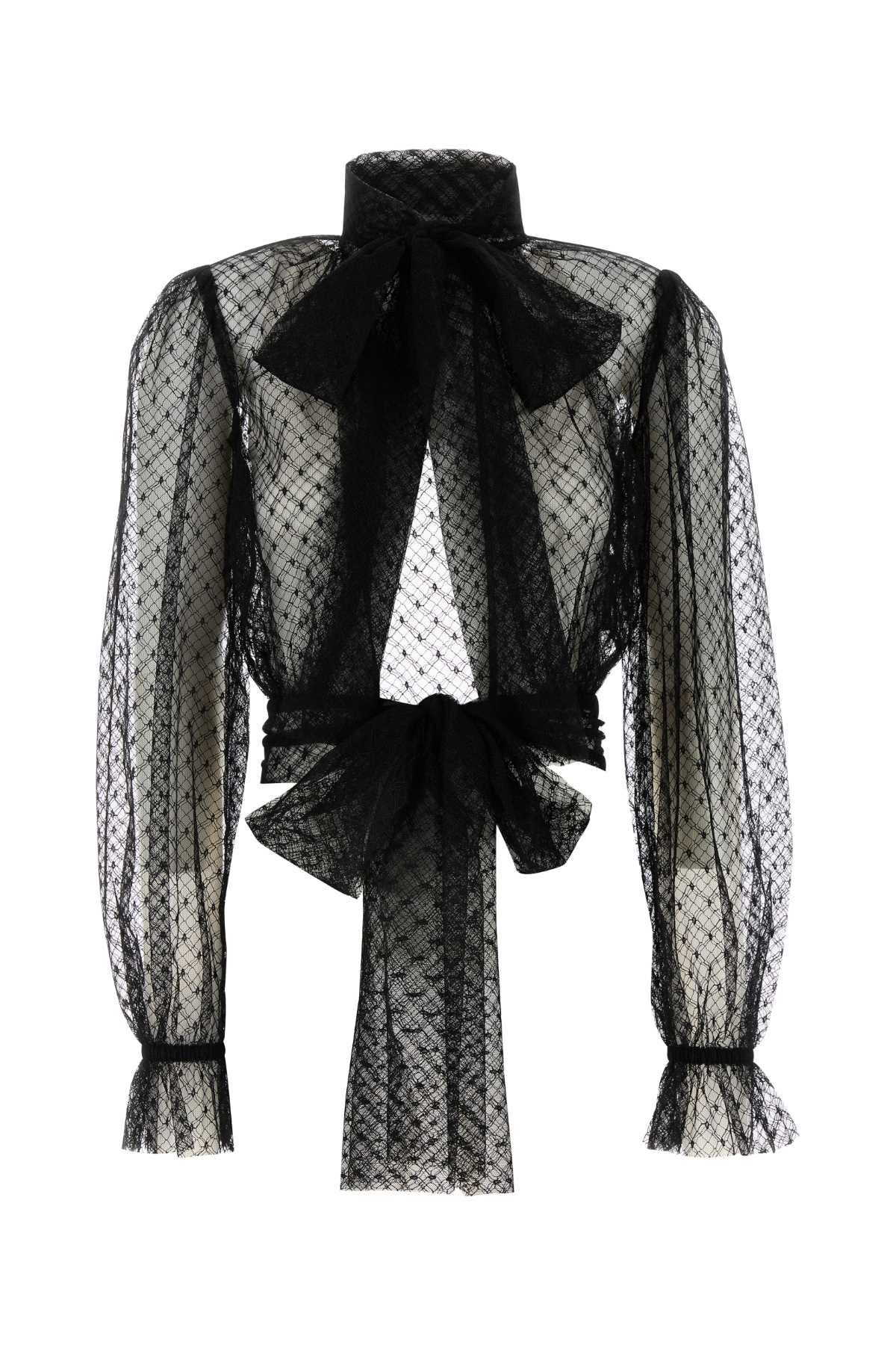 Black lace blouse F7AI4TFLSK8N0000 (Dolce & Gabbana / シャツ・ブラウス ) | Dolce & Gabbana (ドルチェガッバーナ)