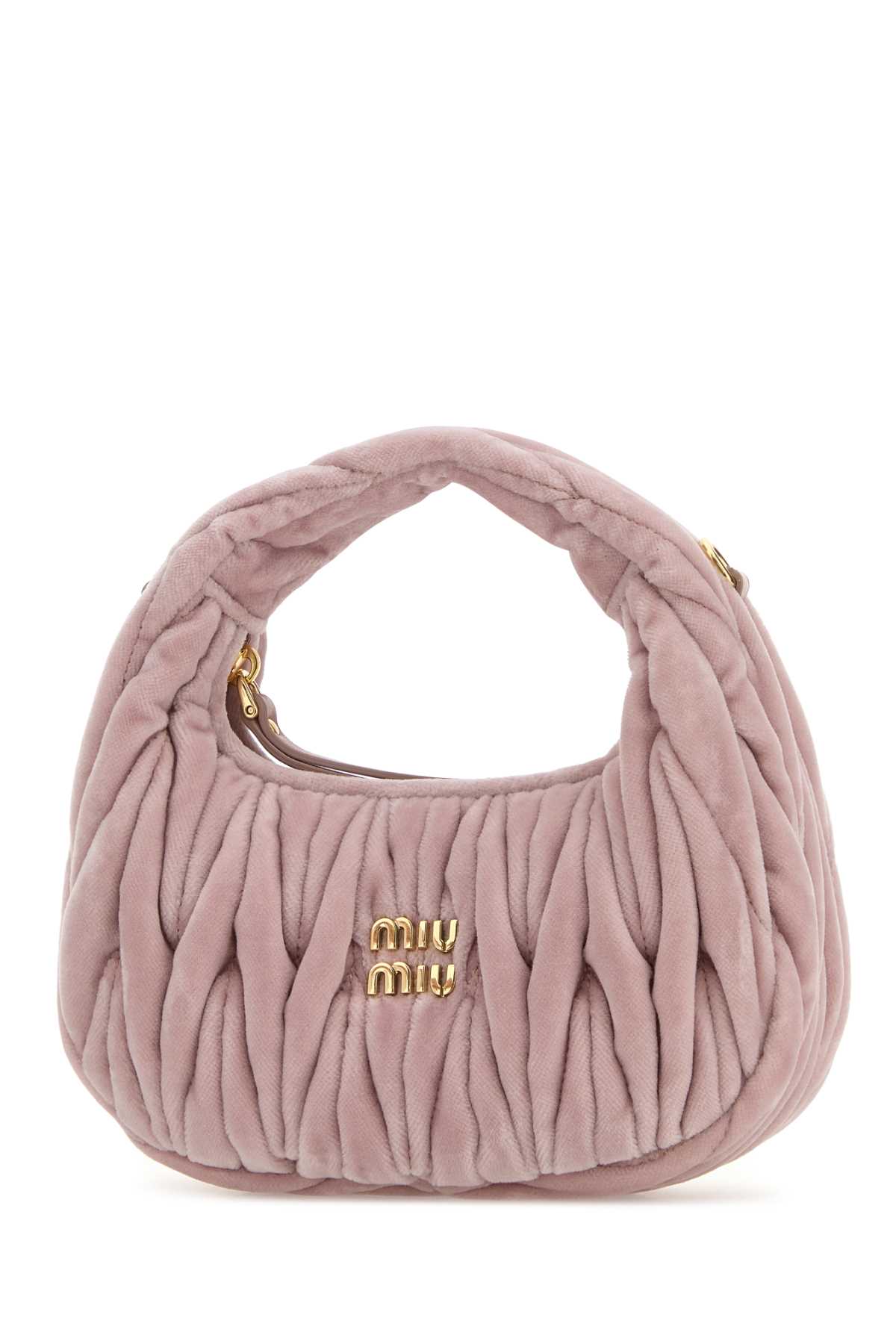 Pink velvet mini Wander handbag 5BP078VOON2EOMF0E18 (MIU MIU / ハンドバッグ・ショルダーバッグ ) | MIU MIU (ミュウミュウ)(1)