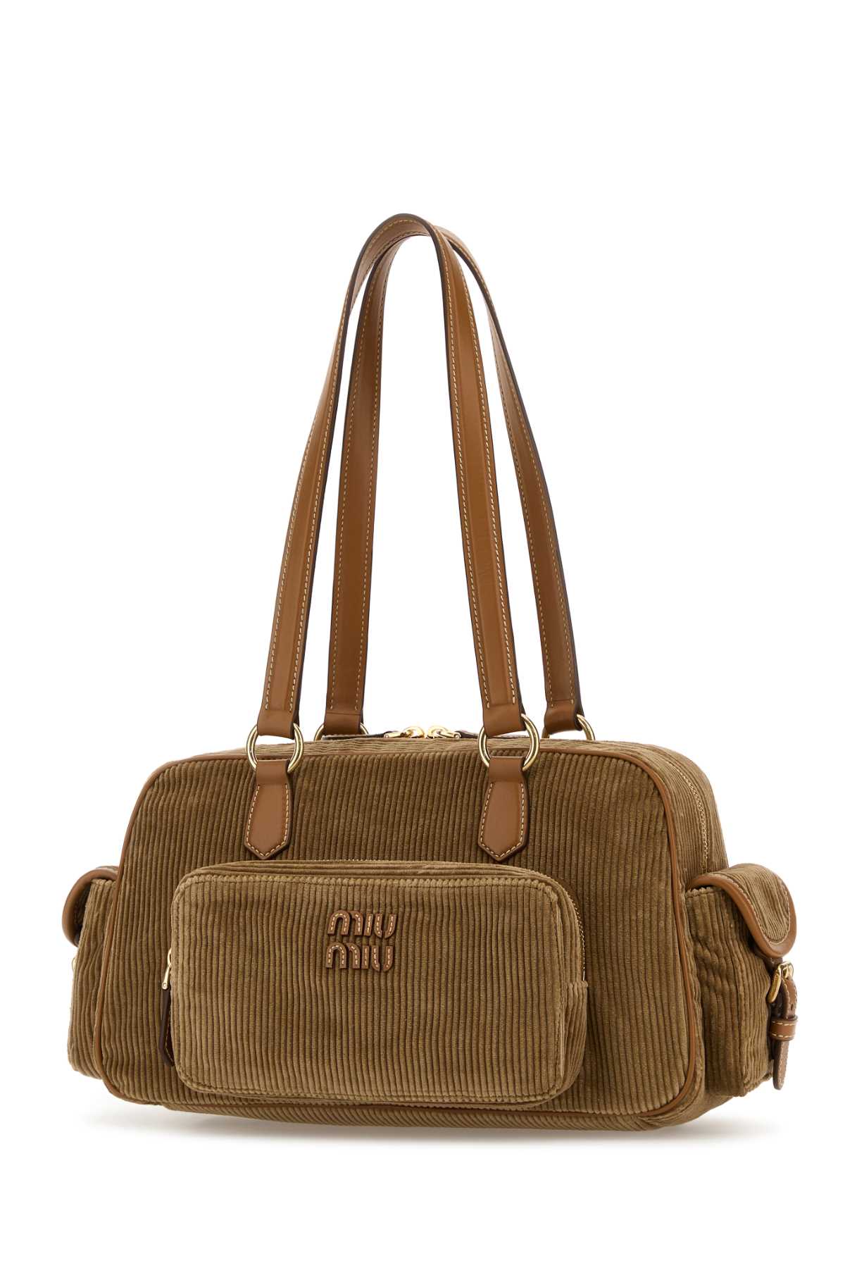 Beige corduroy shoulder bag 5BB179AF81F0401 (MIU MIU / ハンドバッグ・ショルダーバッグ ) | MIU MIU (ミュウミュウ)(1)