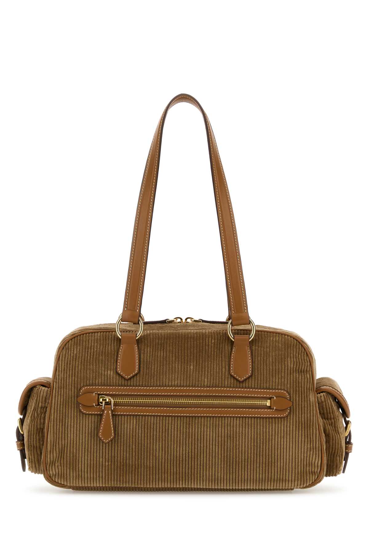 Beige corduroy shoulder bag 5BB179AF81F0401 (MIU MIU / ハンドバッグ・ショルダーバッグ ) | MIU MIU (ミュウミュウ)(2)