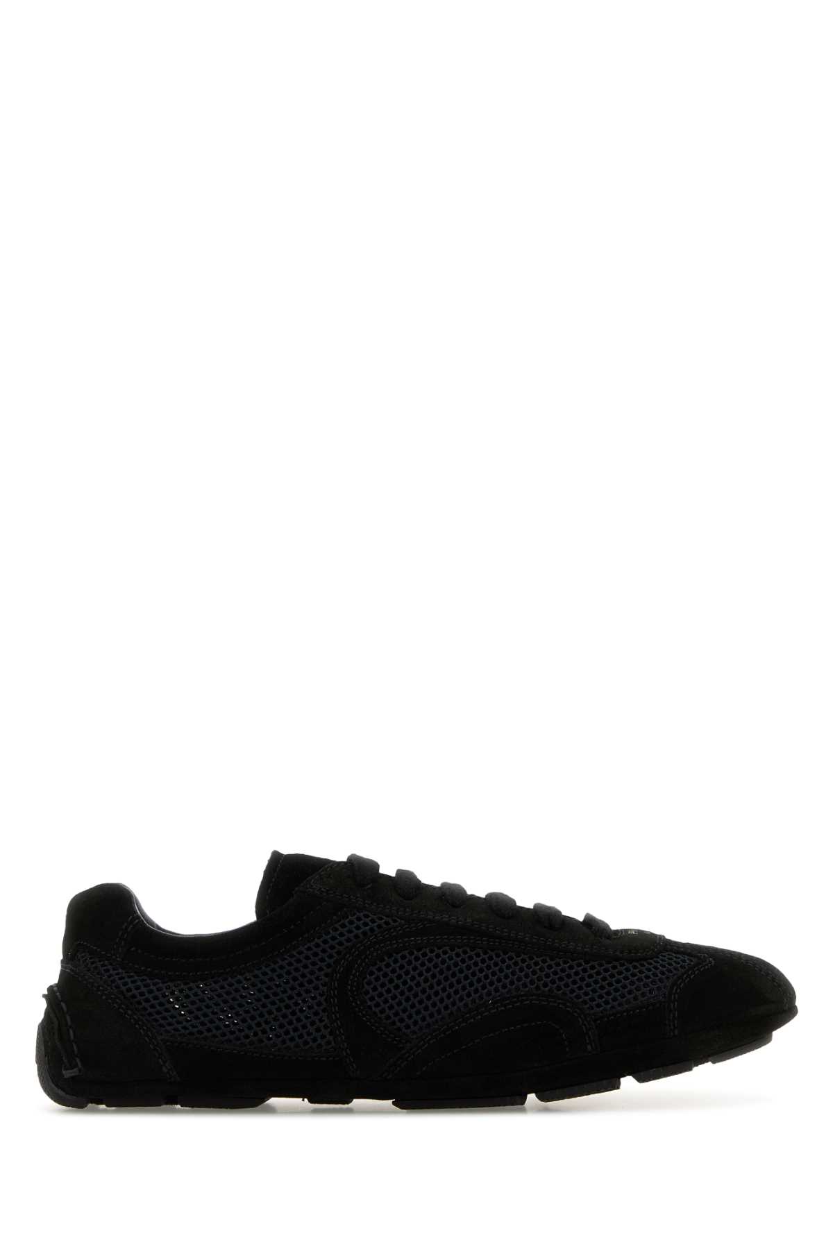 Black suede and mesh Montecarlo sneakers 1E247OFD0103D8CF0002 (Prada / スニーカー ) | Prada (プラダ)