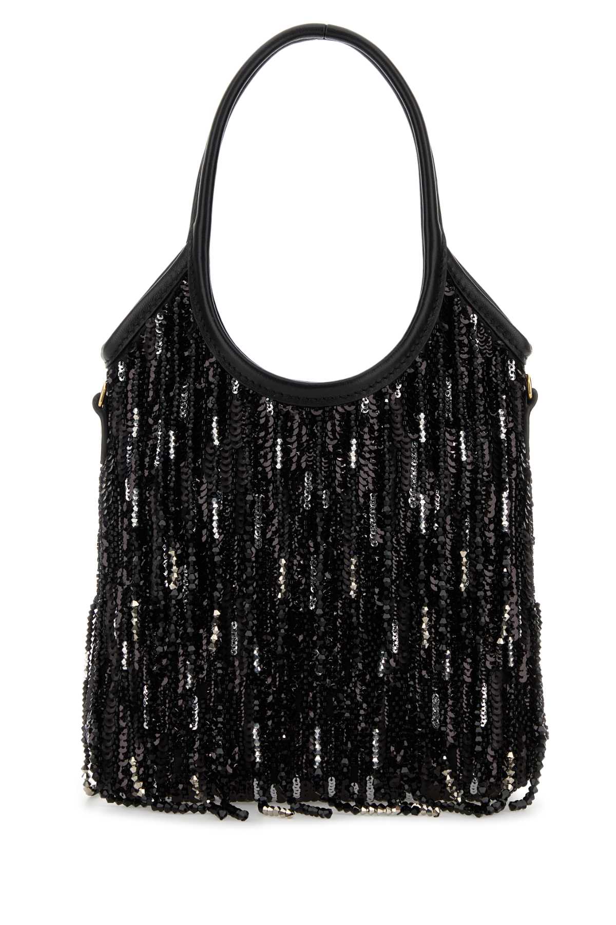 Embellished fabric handbag 5BA281VOWR2IGMF0002 (MIU MIU / ハンドバッグ・ショルダーバッグ ) | MIU MIU (ミュウミュウ)(2)