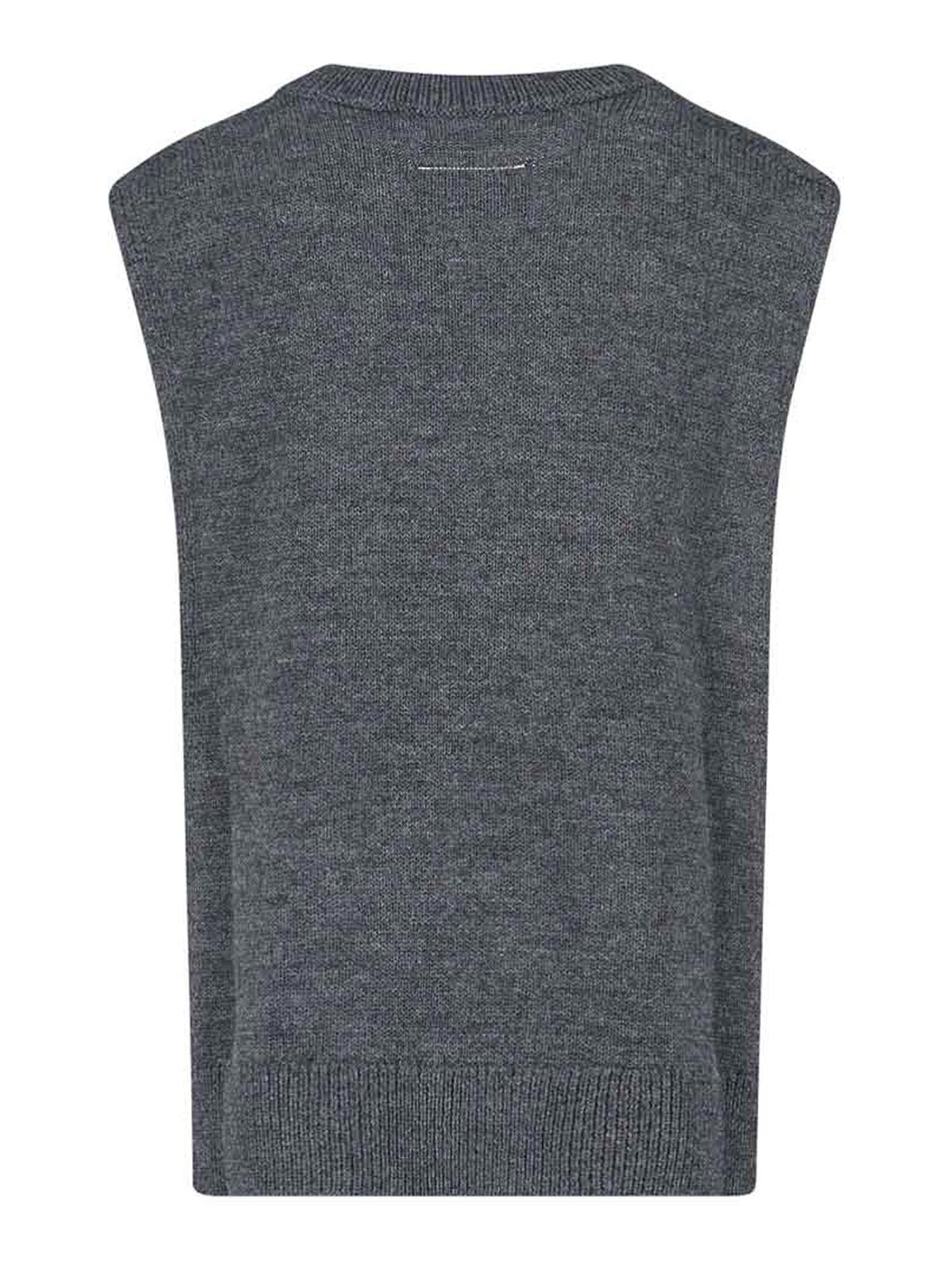 V-neck sweater S52TH0058M13206855M (MM6 Maison Margiela / ベスト ) | MM6 Maison Margiela (エムエムシックス)(1)