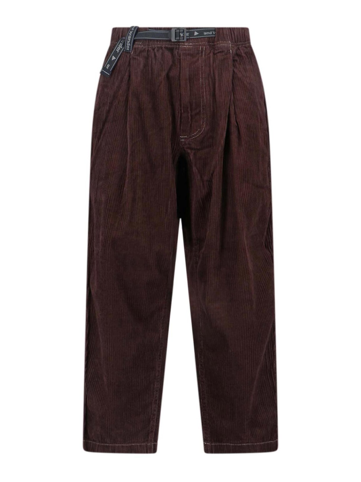 Corduroy trousers with belt 5745282102052 (and wander / パンツ ) | and wander (アンドワンダー)
