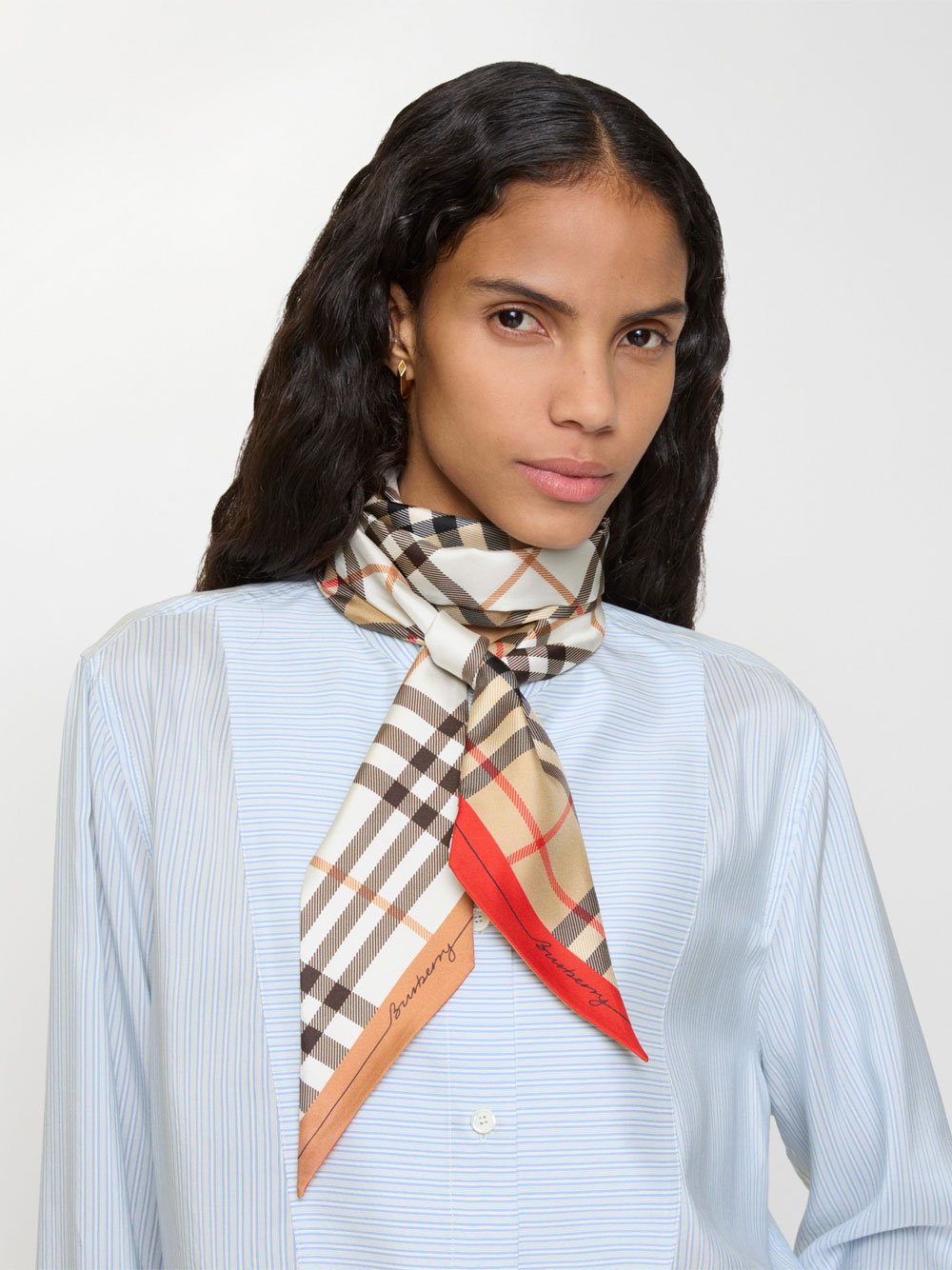 SKINNY CONTRAST CHECK SILK SCARF 8119963B9719 (Burberry / スカーフ・マフラー ) | Burberry (バーバリー)(2)