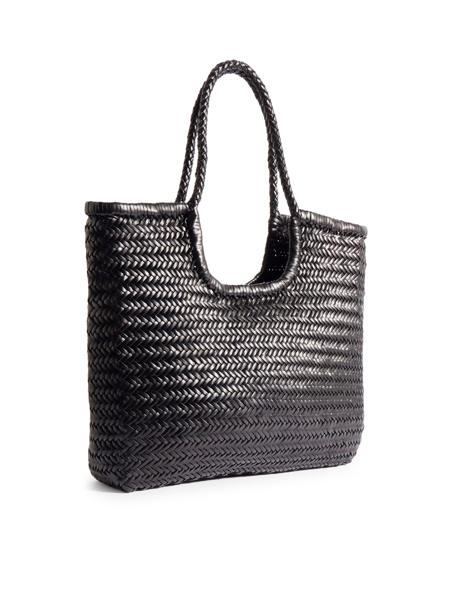NS DIAGONAL BLACK LEATHER TOTE BAG DGS68914BLACK (dragon DIFFUSION / トートバッグ ) | dragon DIFFUSION (ドラゴンディフュージョン)(2)