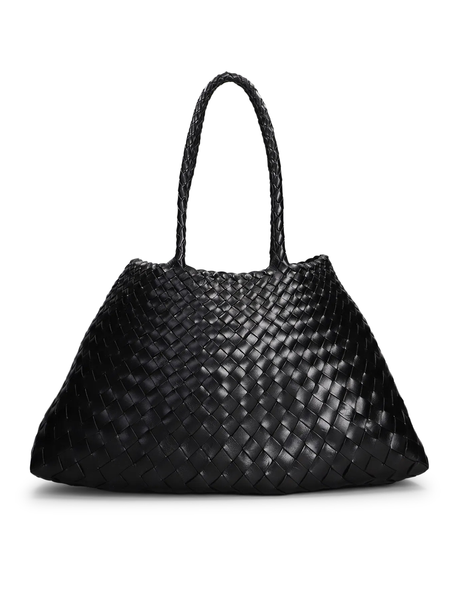 SANTA CROCE BIG BAG IN BLACK WOVEN LEATHER DGS68892BLACK (dragon DIFFUSION / ハンドバッグ・ショルダーバッグ ) | dragon DIFFUSION (ドラゴンディフュージョン)