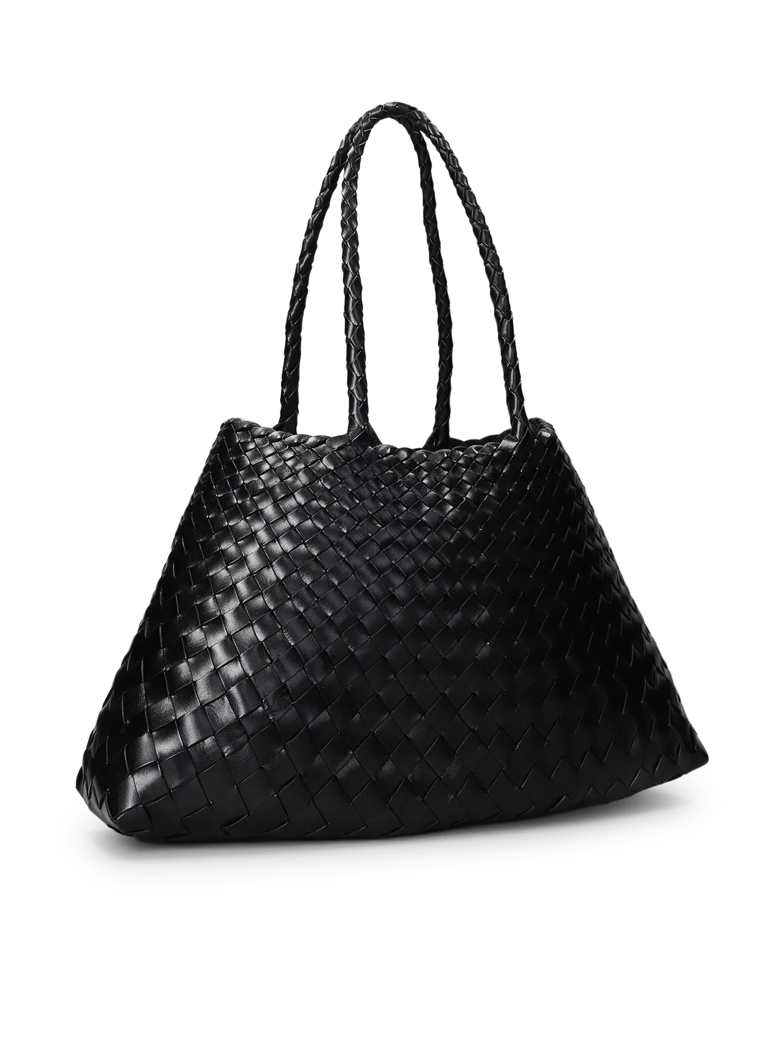 SANTA CROCE BIG BAG IN BLACK WOVEN LEATHER DGS68892BLACK (dragon DIFFUSION / ハンドバッグ・ショルダーバッグ ) | dragon DIFFUSION (ドラゴンディフュージョン)(2)