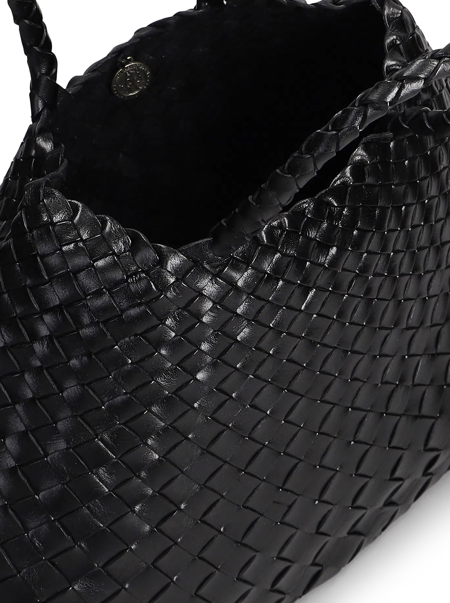 SANTA CROCE BIG BAG IN BLACK WOVEN LEATHER DGS68892BLACK (dragon DIFFUSION / ハンドバッグ・ショルダーバッグ ) | dragon DIFFUSION (ドラゴンディフュージョン)(4)