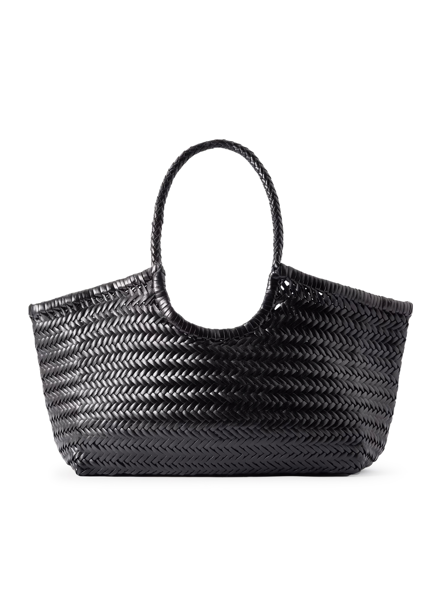 NANTUCKET BIG TOTE BAG IN WOVEN LEATHER DGS68822BLACK (dragon DIFFUSION / トートバッグ ) | dragon DIFFUSION (ドラゴンディフュージョン)