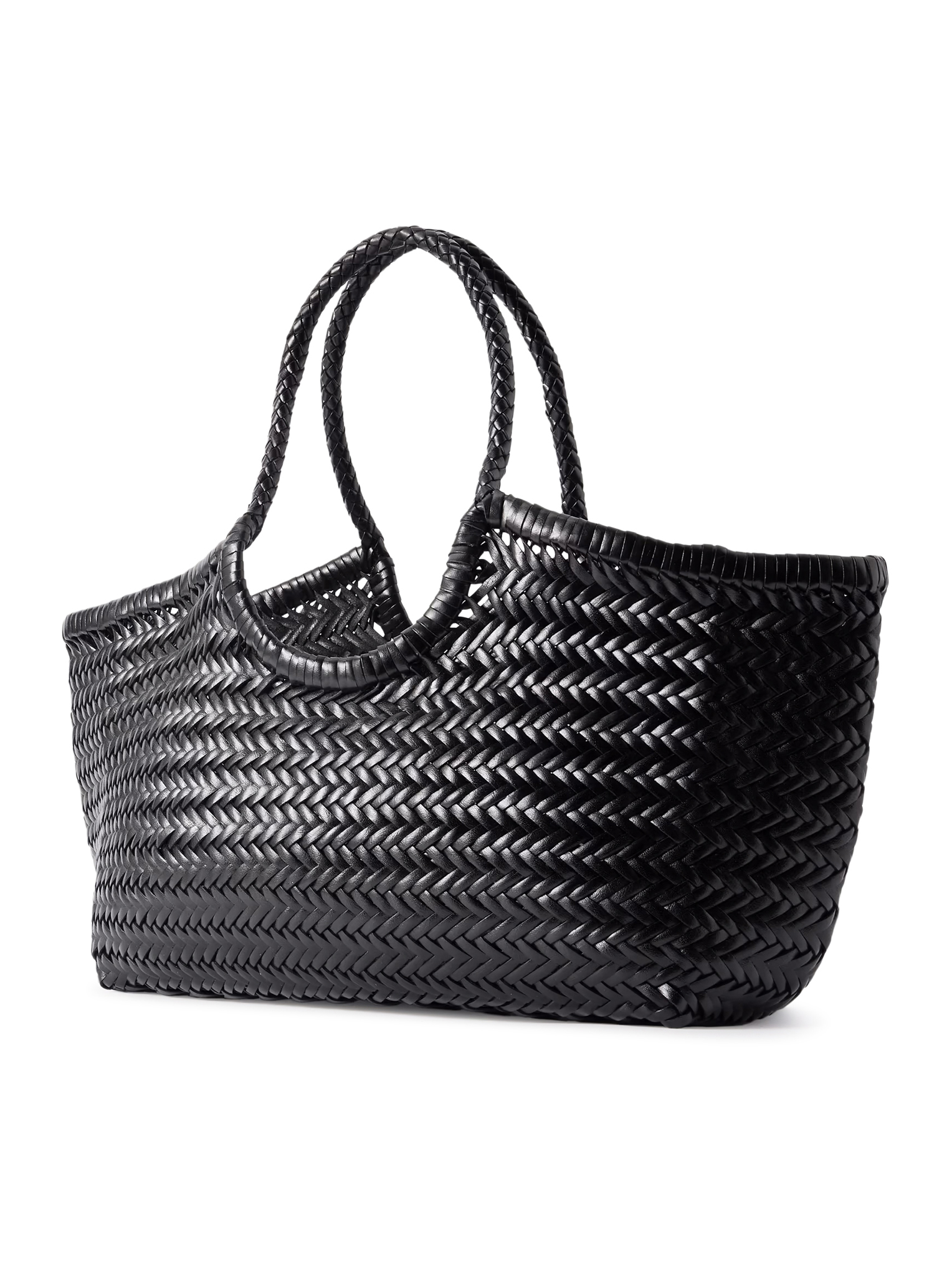 NANTUCKET BIG TOTE BAG IN WOVEN LEATHER DGS68822BLACK (dragon DIFFUSION / トートバッグ ) | dragon DIFFUSION (ドラゴンディフュージョン)(2)