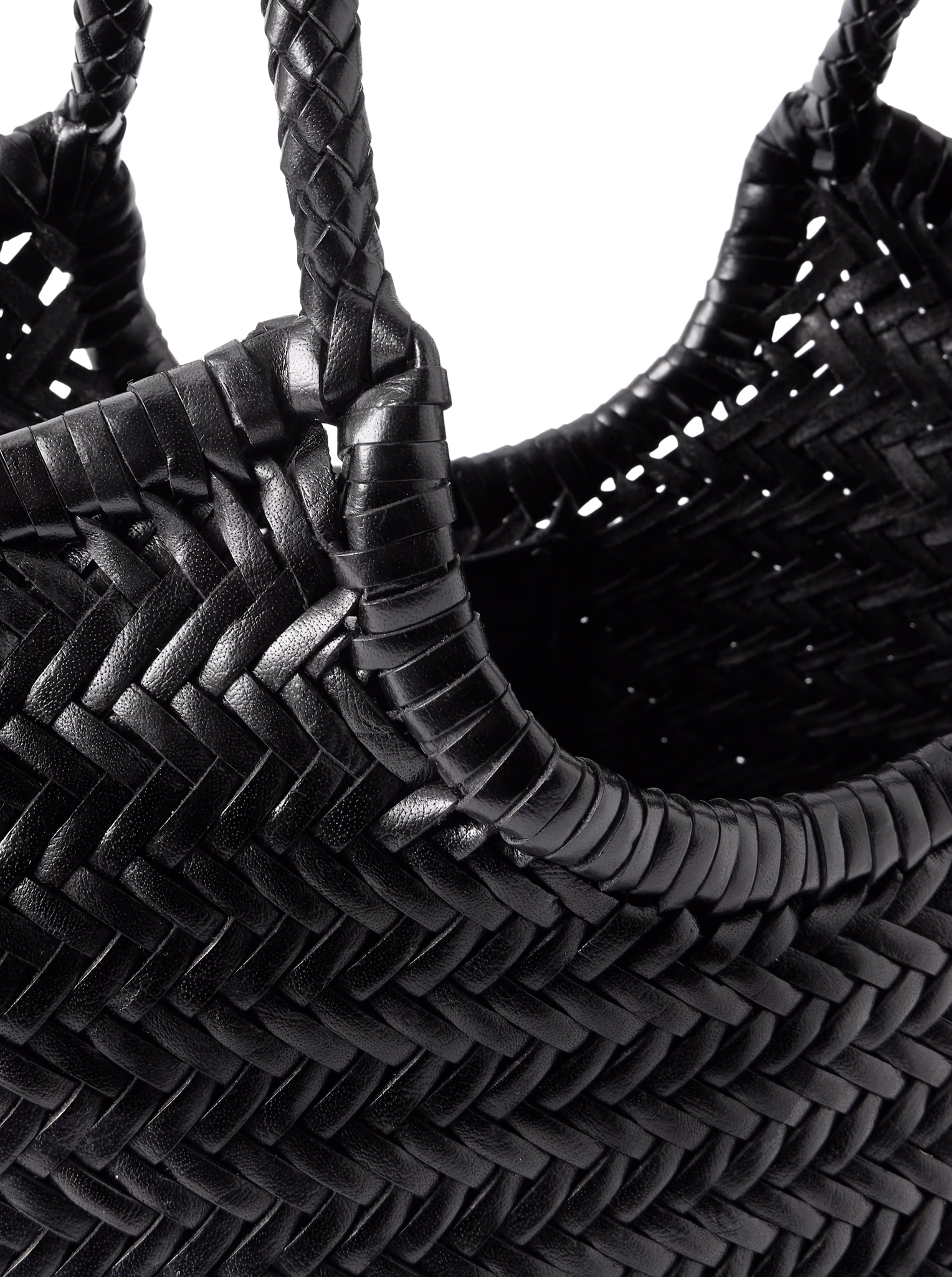 NANTUCKET BIG TOTE BAG IN WOVEN LEATHER DGS68822BLACK (dragon DIFFUSION / トートバッグ ) | dragon DIFFUSION (ドラゴンディフュージョン)(4)