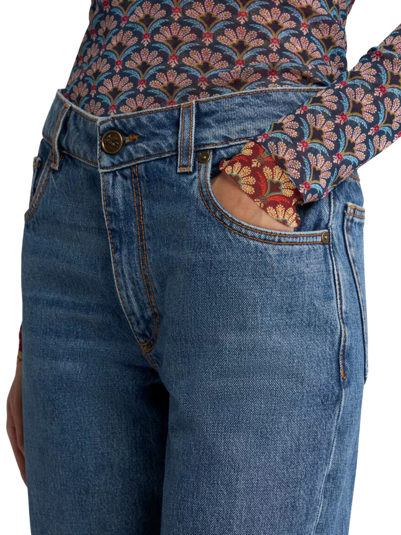 FLARED DENIM JEANS WITH PEGASUS EMBROIDERY WRNB0029AD341S9000S9000 (ETRO / ジーンズ ) | ETRO (エトロ)(3)