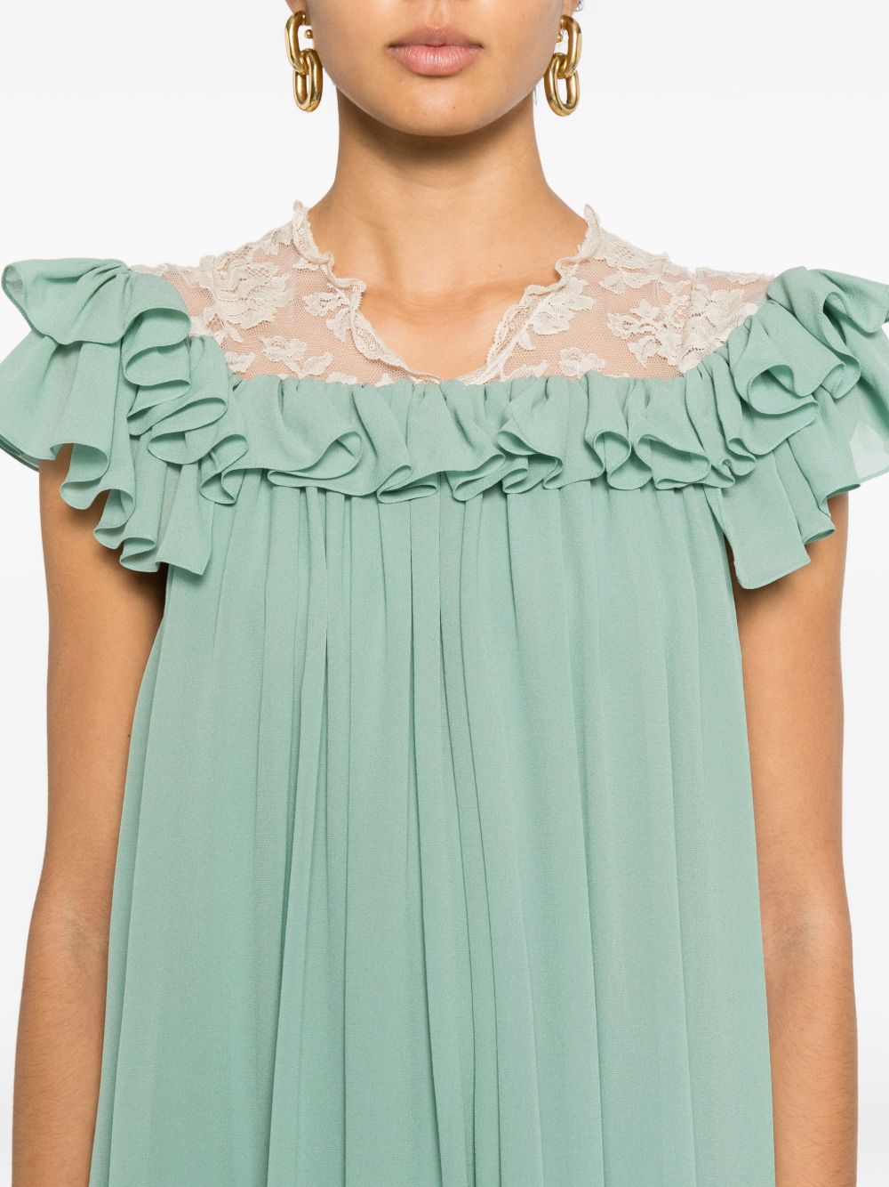 Chloè Dresses Green CH26SRO7500234F (Chloé / ワンピース・ドレス・オールインワン ) | Chloé (クロエ)(1)