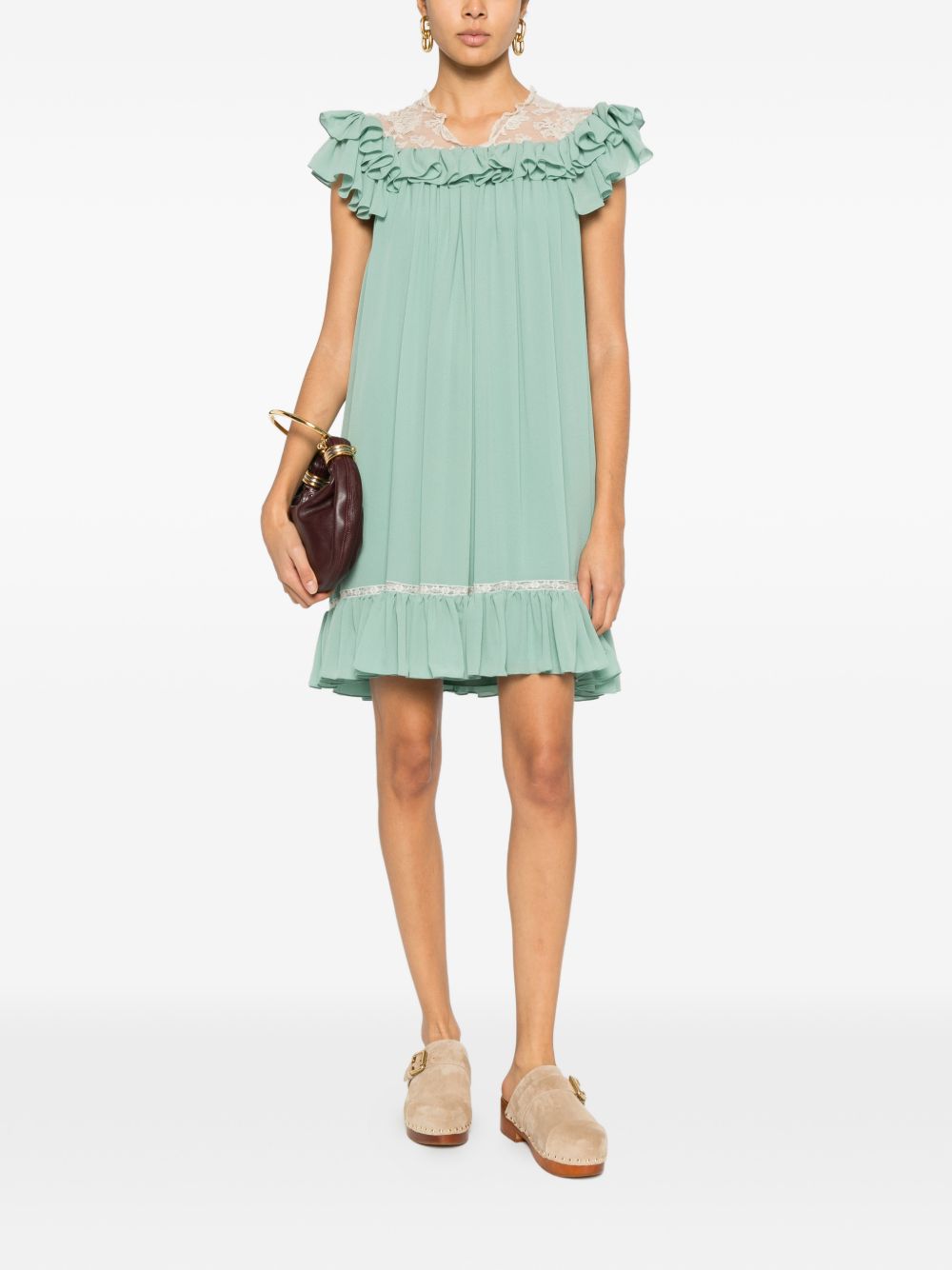 Chloè Dresses Green CH26SRO7500234F (Chloé / ワンピース・ドレス・オールインワン ) | Chloé (クロエ)(2)