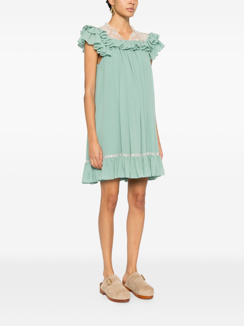 Chloè Dresses Green CH26SRO7500234F (Chloé / ワンピース・ドレス・オールインワン ) | Chloé (クロエ)(4)