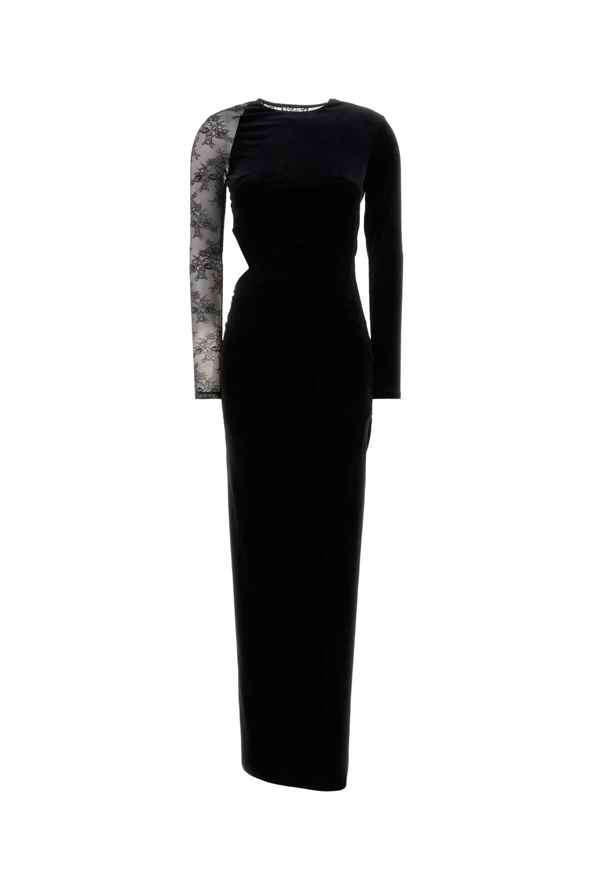 Black velvet long dress SC25006XBBLACK (self-portrait / ワンピース・ドレス・オールインワン ) | self-portrait (セルフ・ポートレイト)