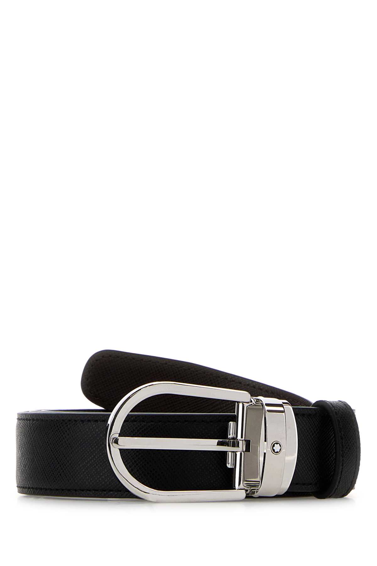 Black leather reversible belt 113834000 (MONTBLANC / ベルト・サスペンダー ) | MONTBLANC (モンブラン)