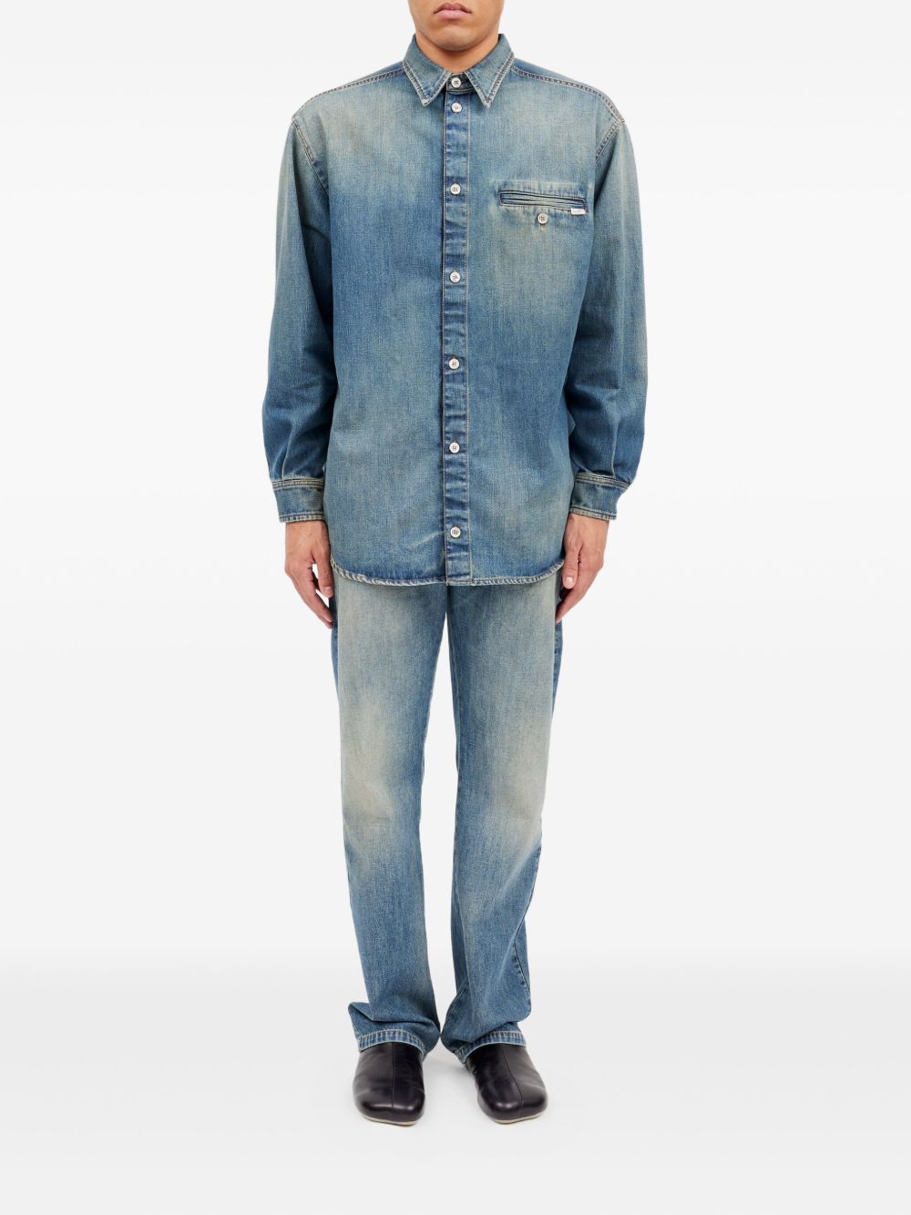 MM6 Maison Margiela Shirts Blue SH0DT0044M30055961 (MM6 Maison Margiela / シャツ・ブラウス ) | MM6 Maison Margiela (エムエムシックス)(3)