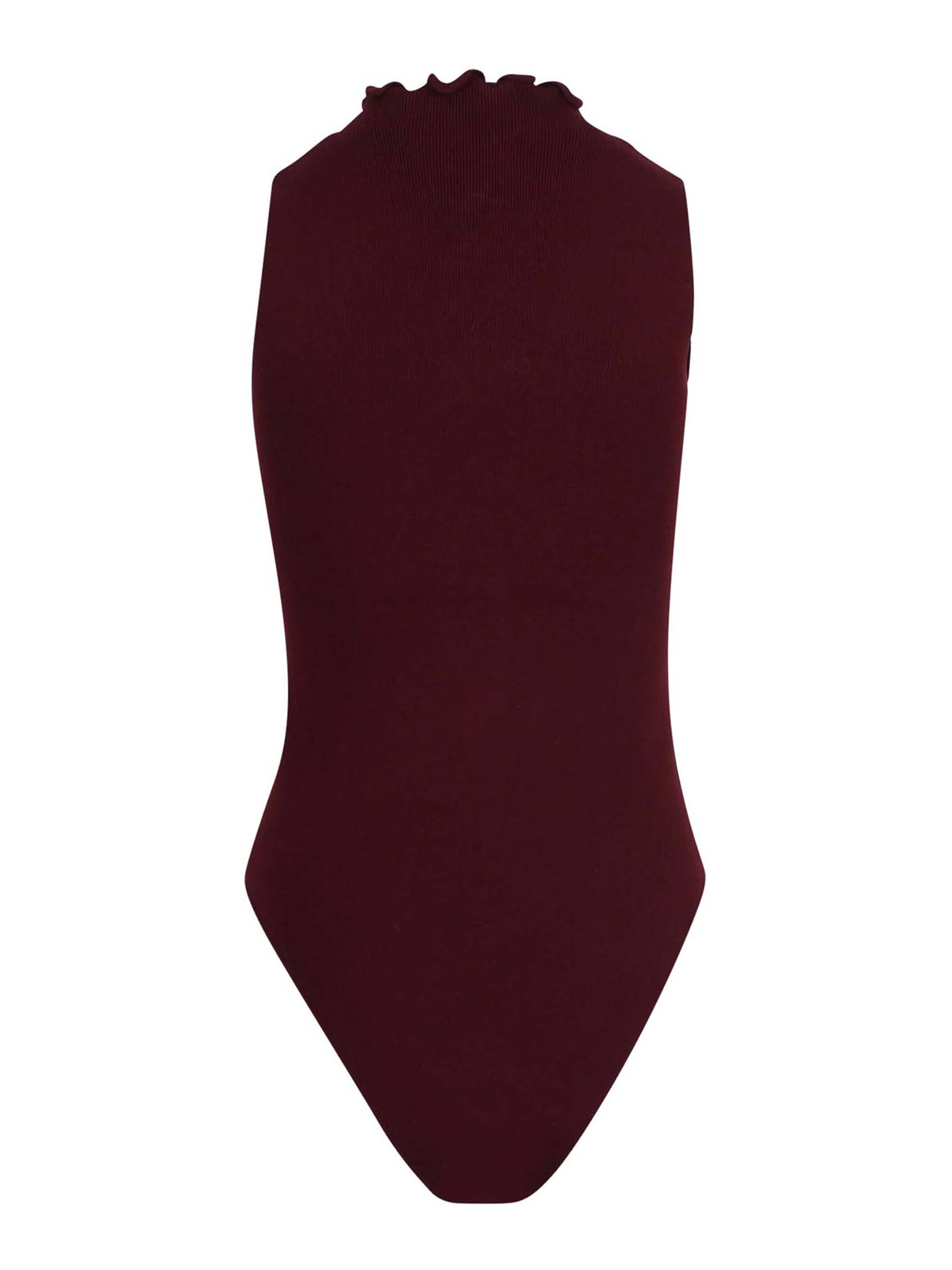 Ribbed Stretch Skirt with Side Slit YUZPF25RWKN1453BORDO (YUZEFI / ボディスーツ ) | YUZEFI (ユゼフィ)(1)