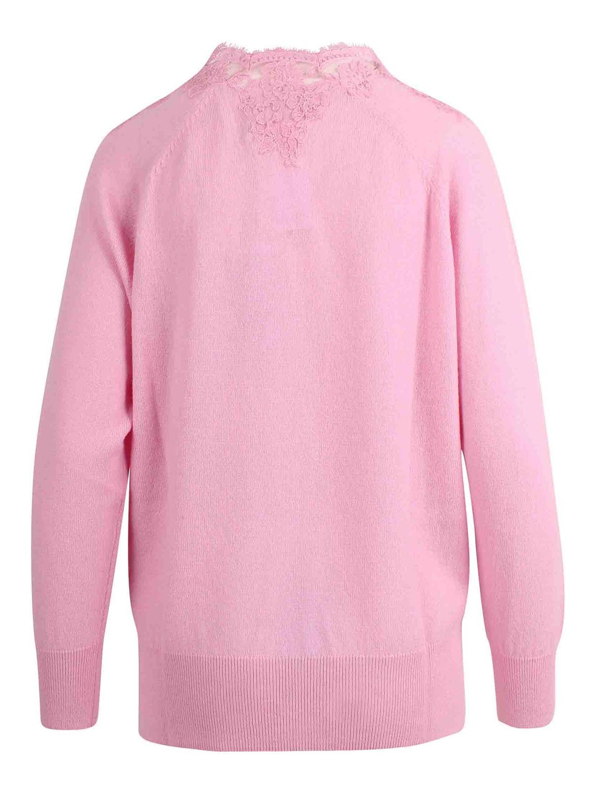 V-Neck Sweater with Lace Embroidery D47EM008E5253 (ERMANNO SCERVINO / ニット・セーター・カーディガン ) | ERMANNO SCERVINO (エルマンノ シェルヴィーノ)(1)