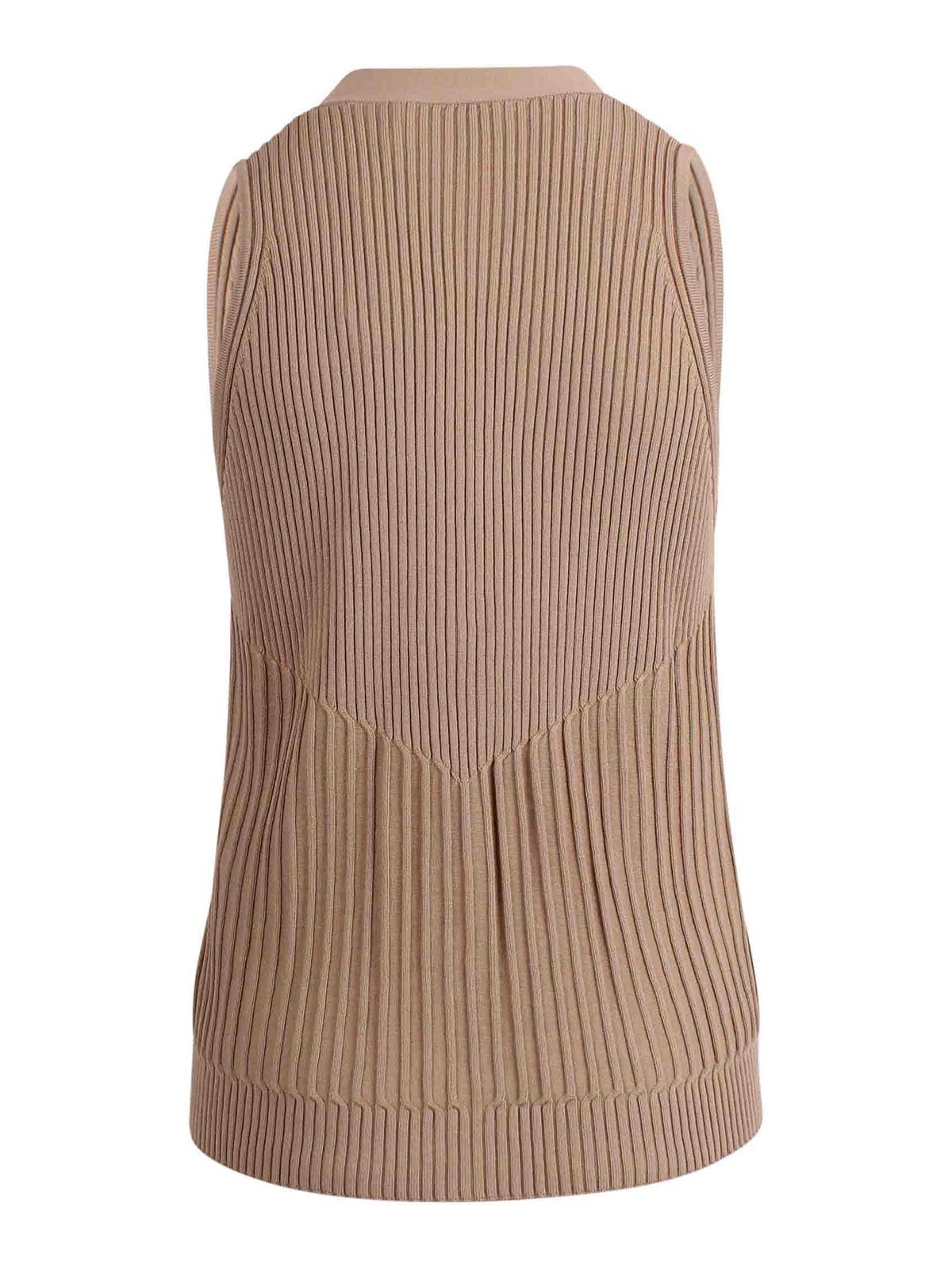 Ribbed Cotton and Viscose Crepe Vest 25213560116E15 (Max Mara / ベスト ) | Max Mara (マックスマーラ)(1)