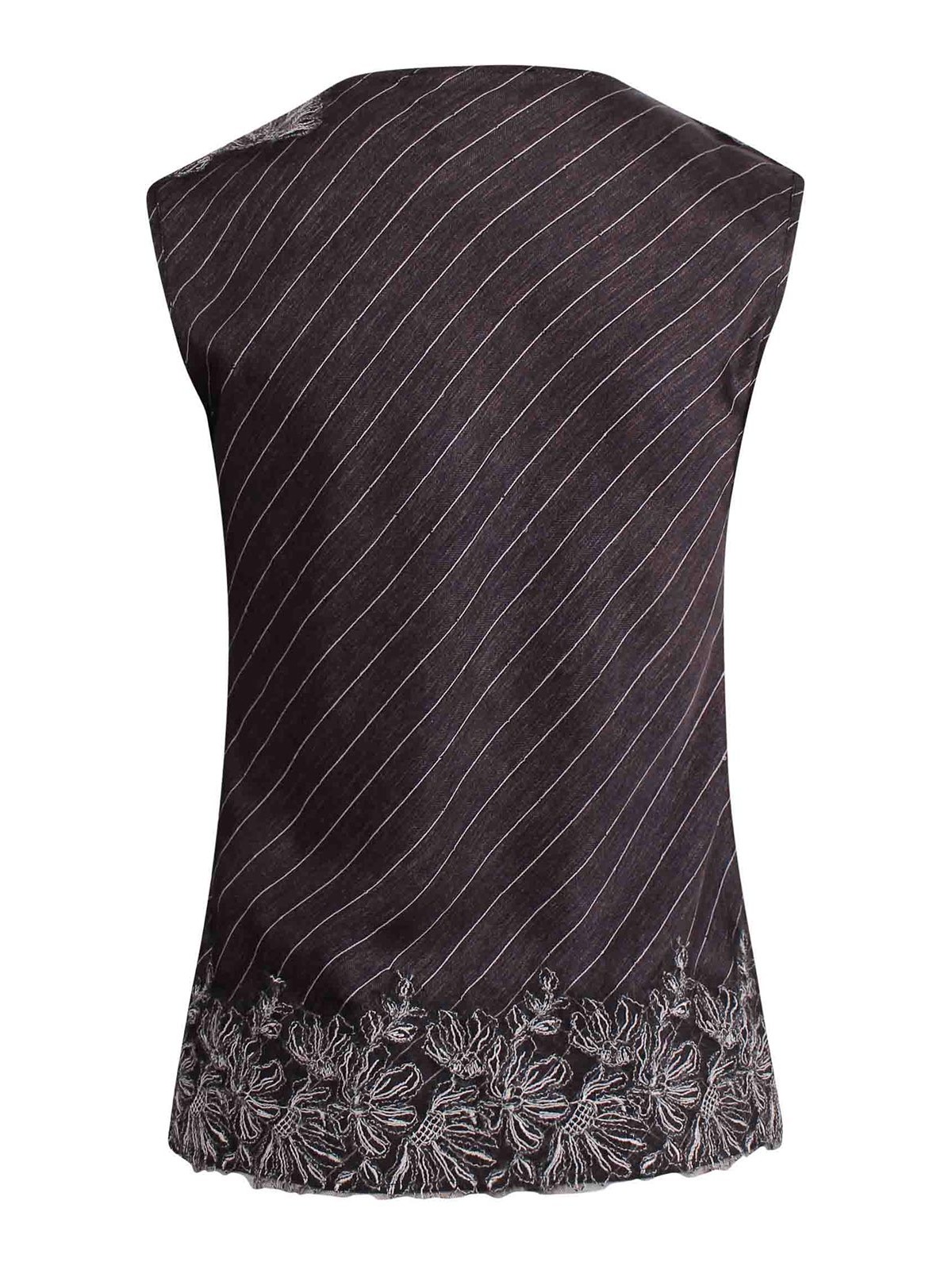 V-Neck Vest Top with Lace Embroidery D47EL007EB39795 (ERMANNO SCERVINO / タンクトップ・キャミソール ) | ERMANNO SCERVINO (エルマンノ シェルヴィーノ)(1)