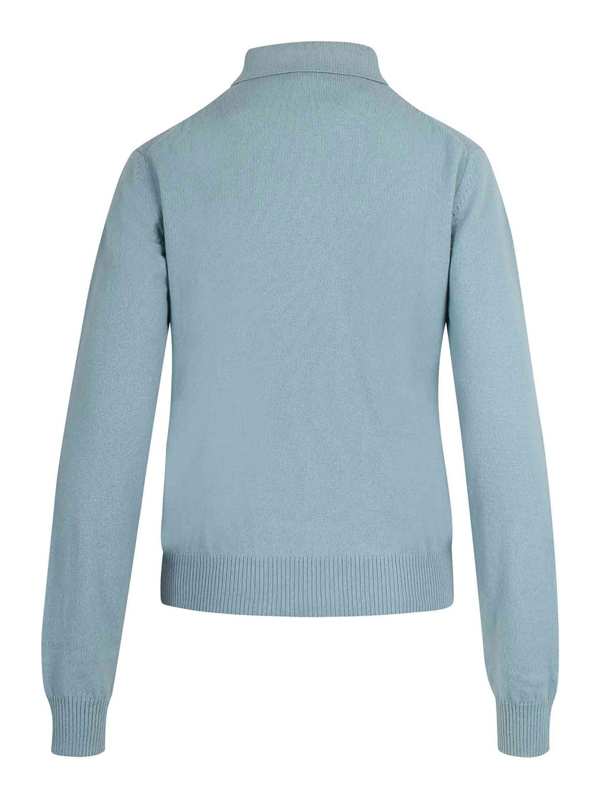 Wool Polo Shirt with Logo Plaque 25IN2M0A038900463076307 (N°21 / ニット・セーター・カーディガン ) | N°21 (ヌメロ ヴェントゥーノ)(1)