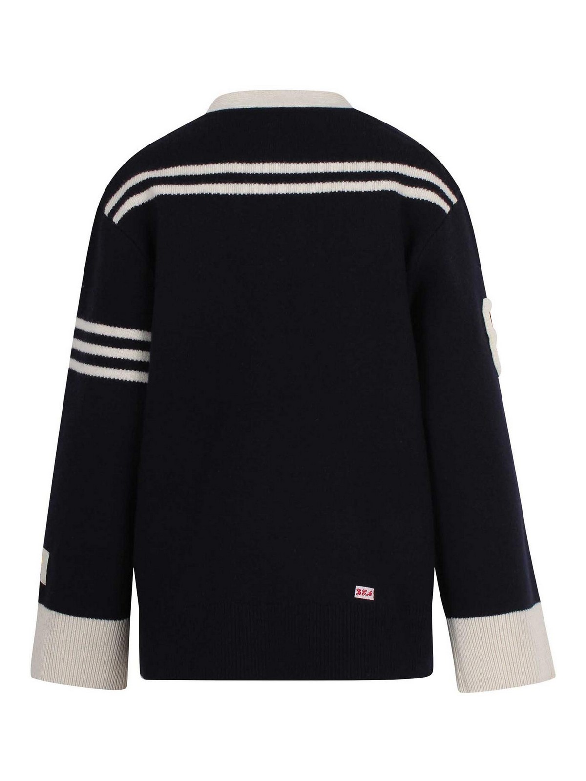 Crochet Cardigan with Hand-Knitted Cape AW25012NAVY (Sea New York / ニット・セーター・カーディガン ) | Sea New York (シー ニューヨーク)(1)